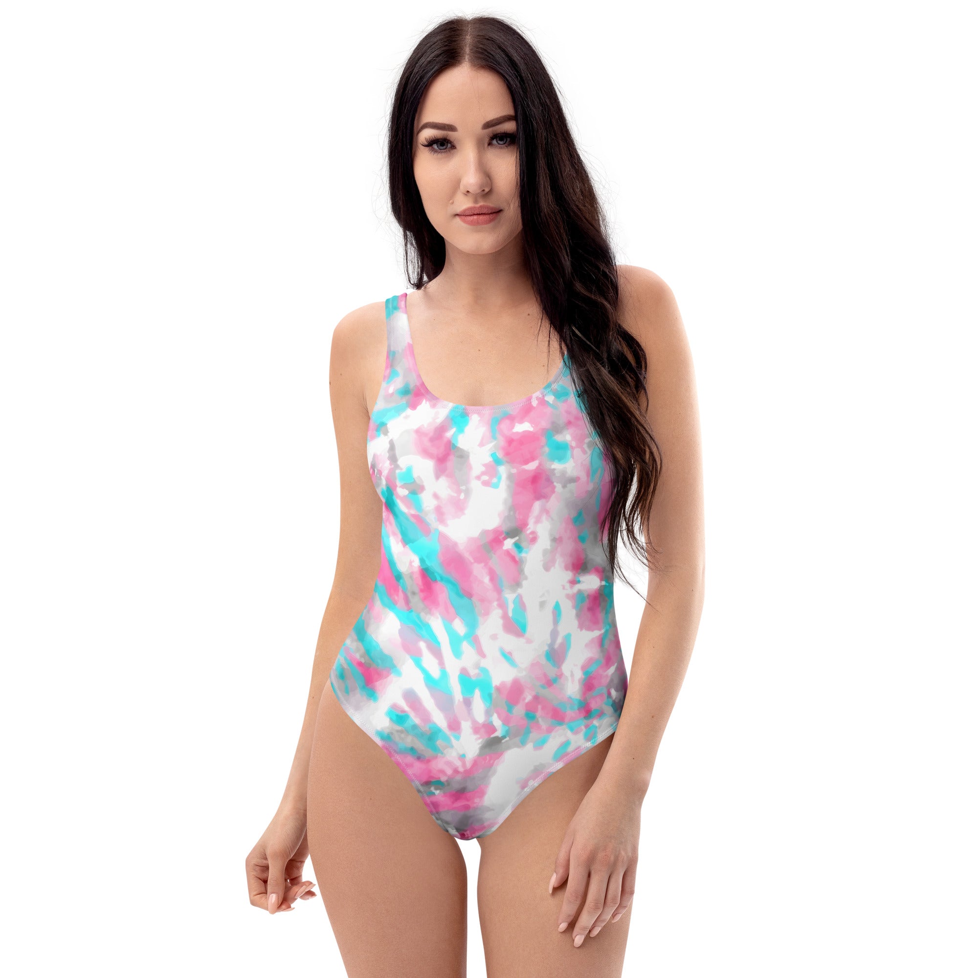 One Piece Swimsuit Hang Loose Tie Dye Pattern IV