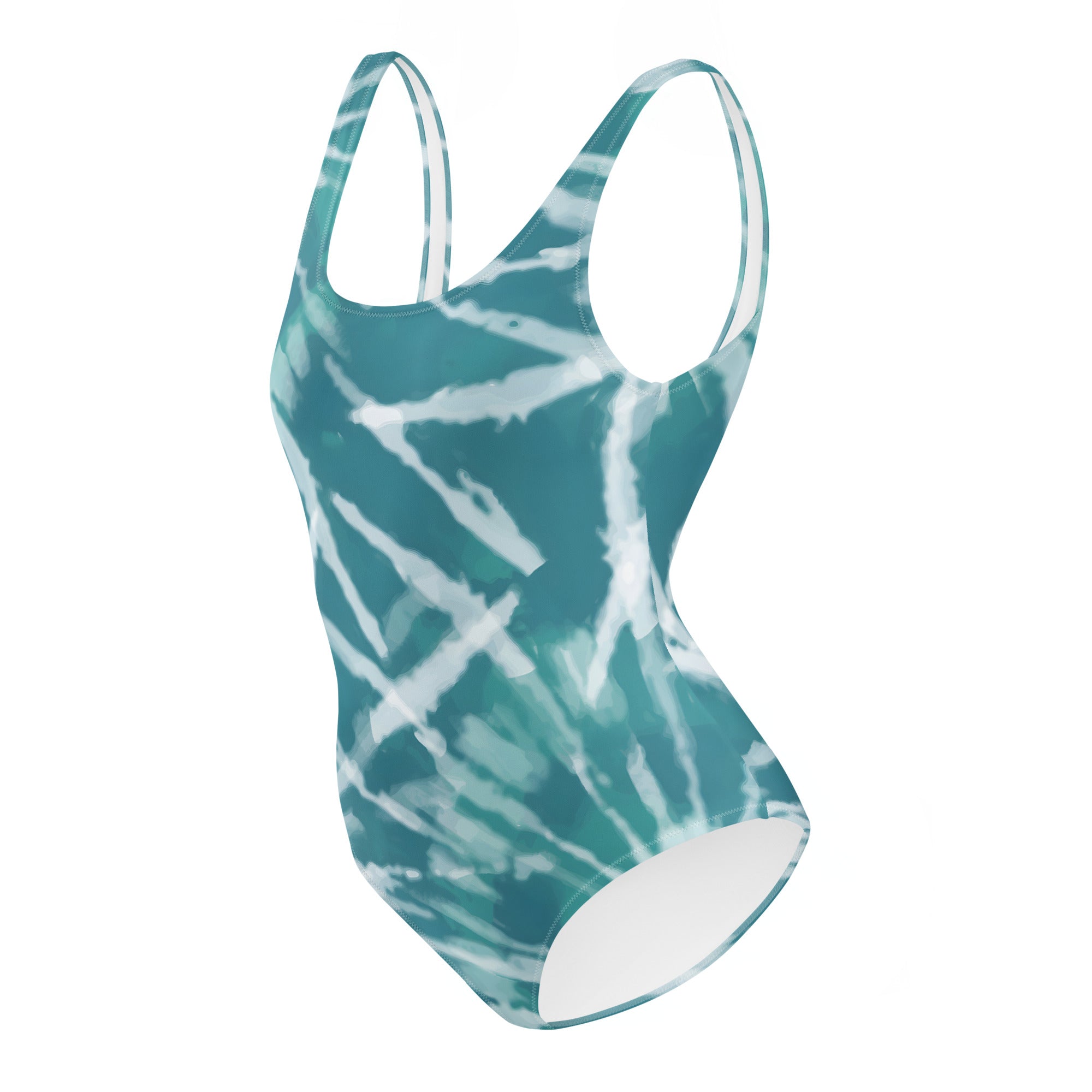 One Piece Swimsuit Hang Loose Tie Dye Pattern V