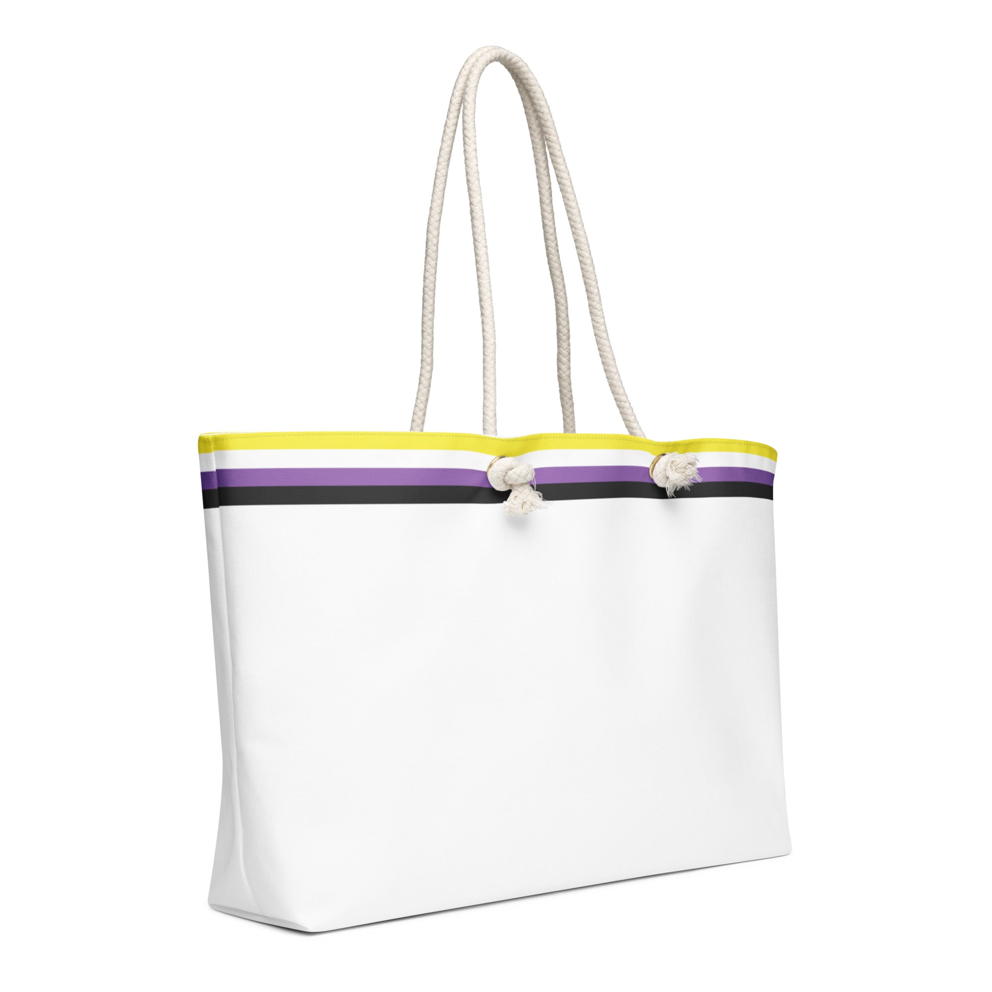 Oversized weekender bag Non Binary Flag Stripe