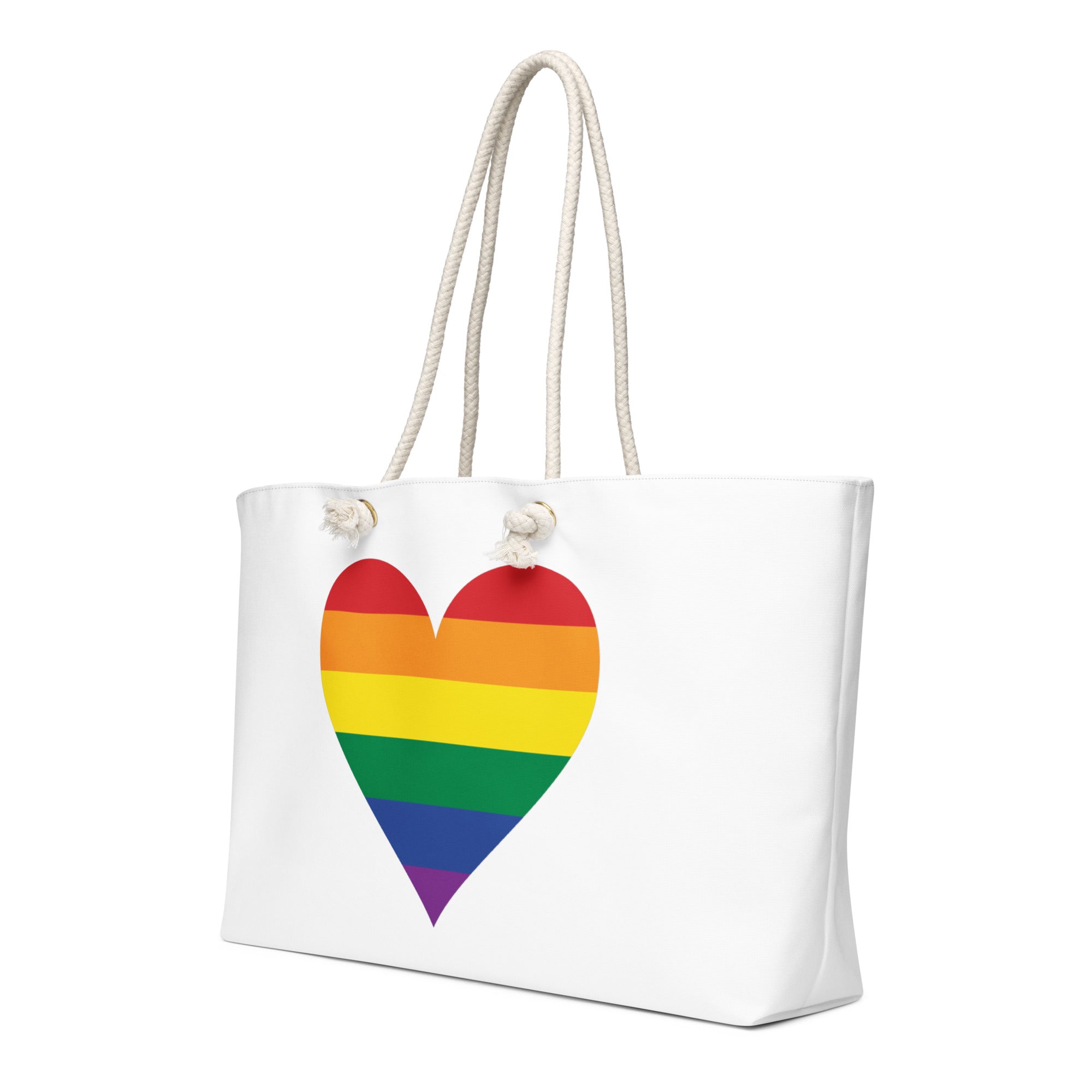 Oversized weekender bag Rainbow Pride Heart