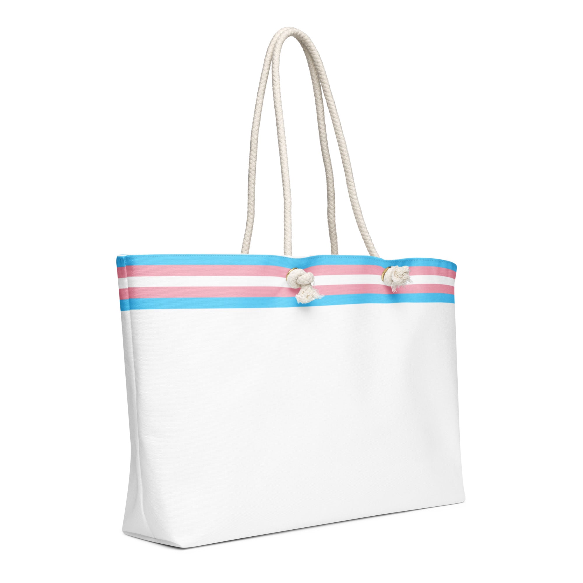 Oversized weekender bag Transgender Flag Stripe