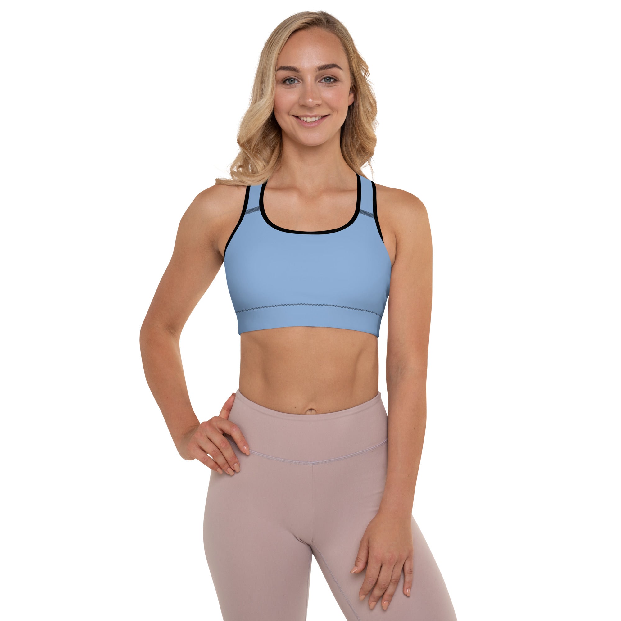 Padded Sports Bra Light Blue