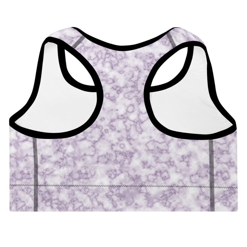 Padded Sports Bra Marble Purple