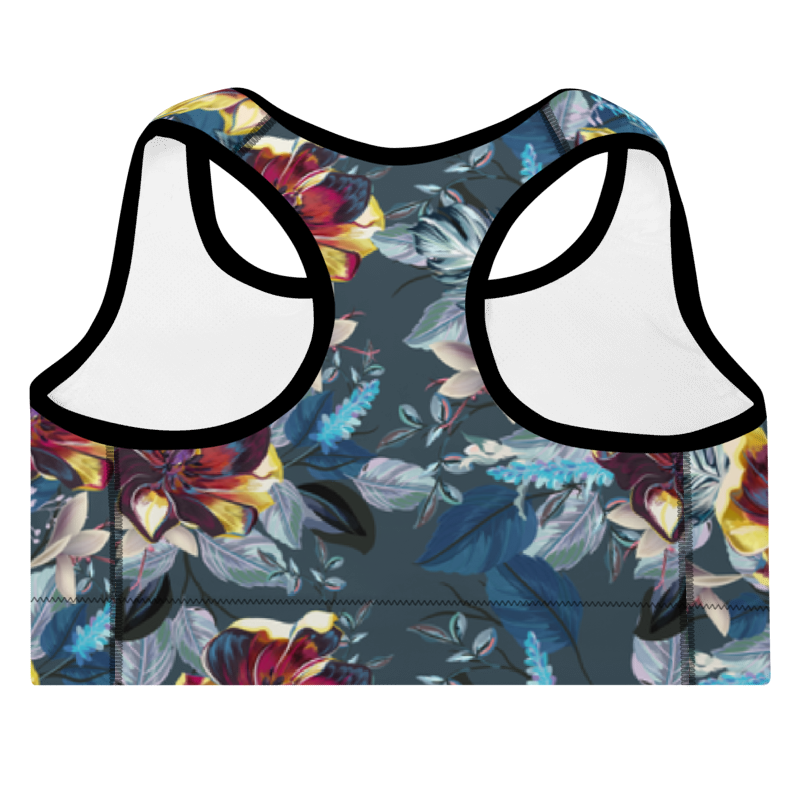 Padded Sports Bra Tulip Flowers