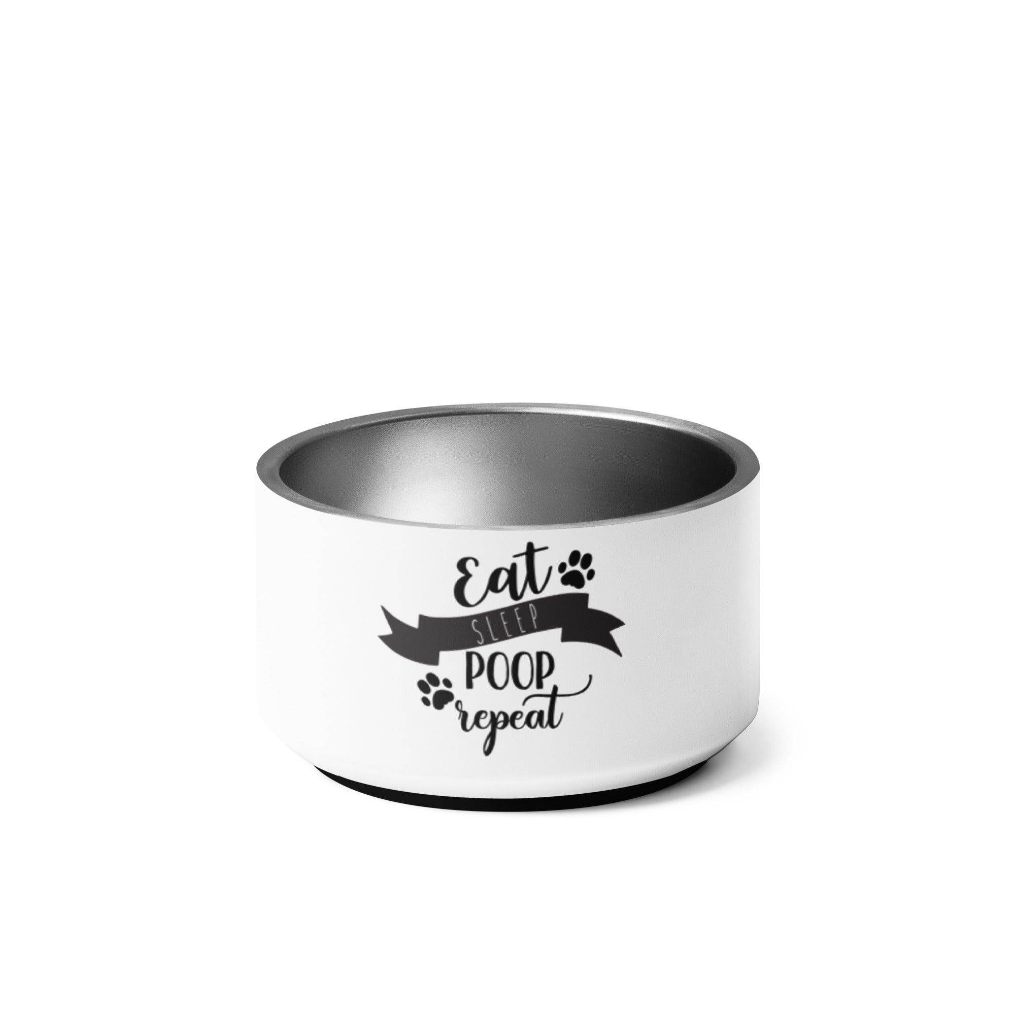 Pet bowl eat sleep poop