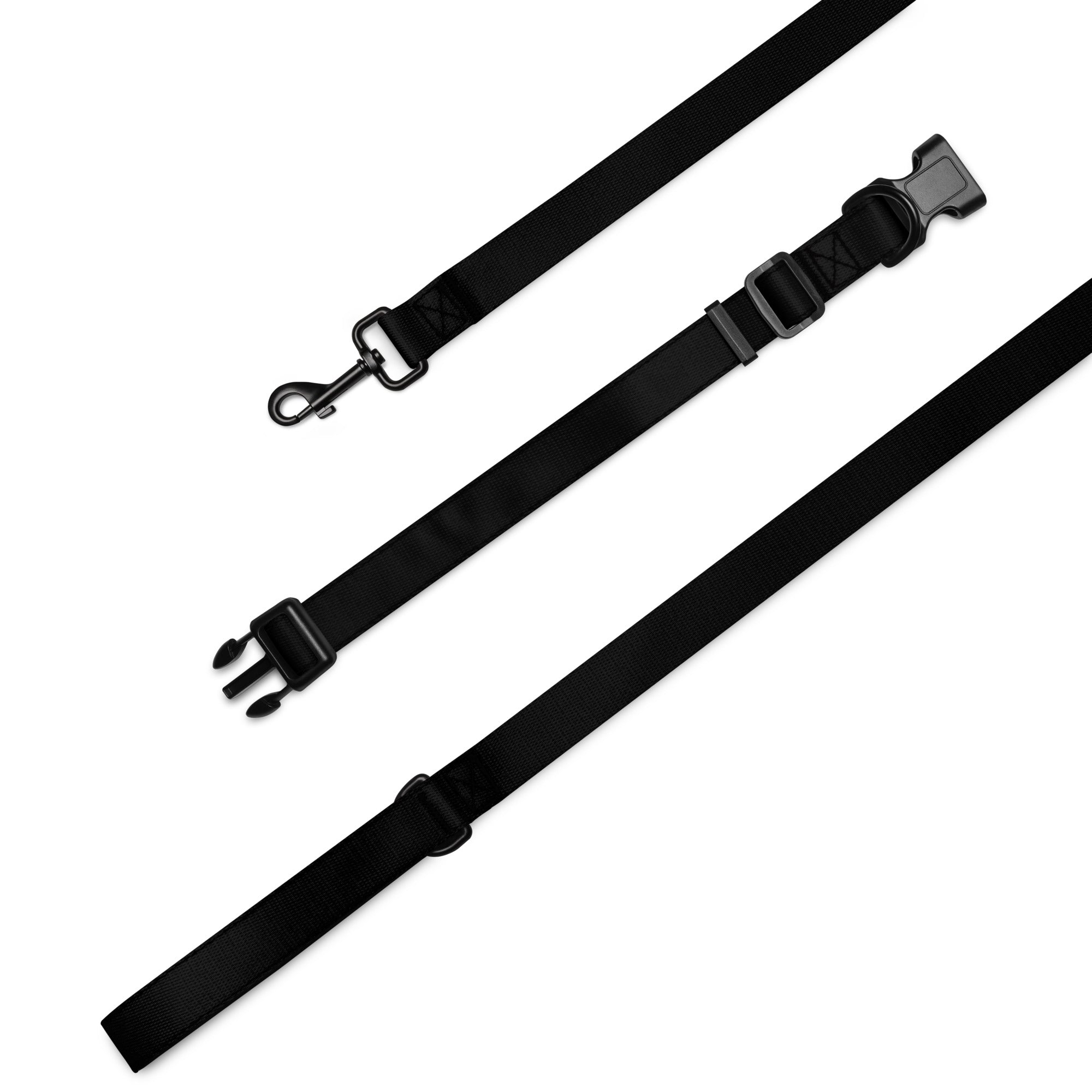 Pet collar & leash Black