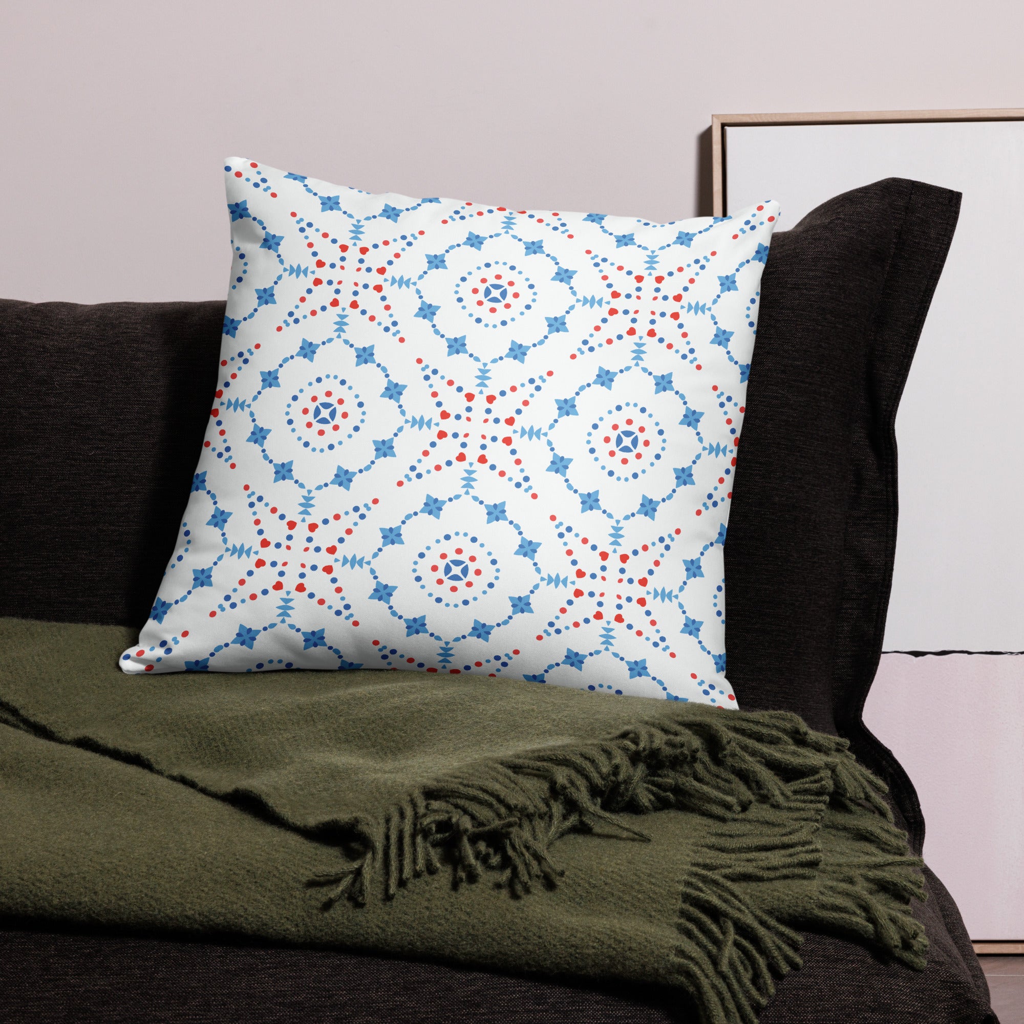 Pillow Case Floral Geometric