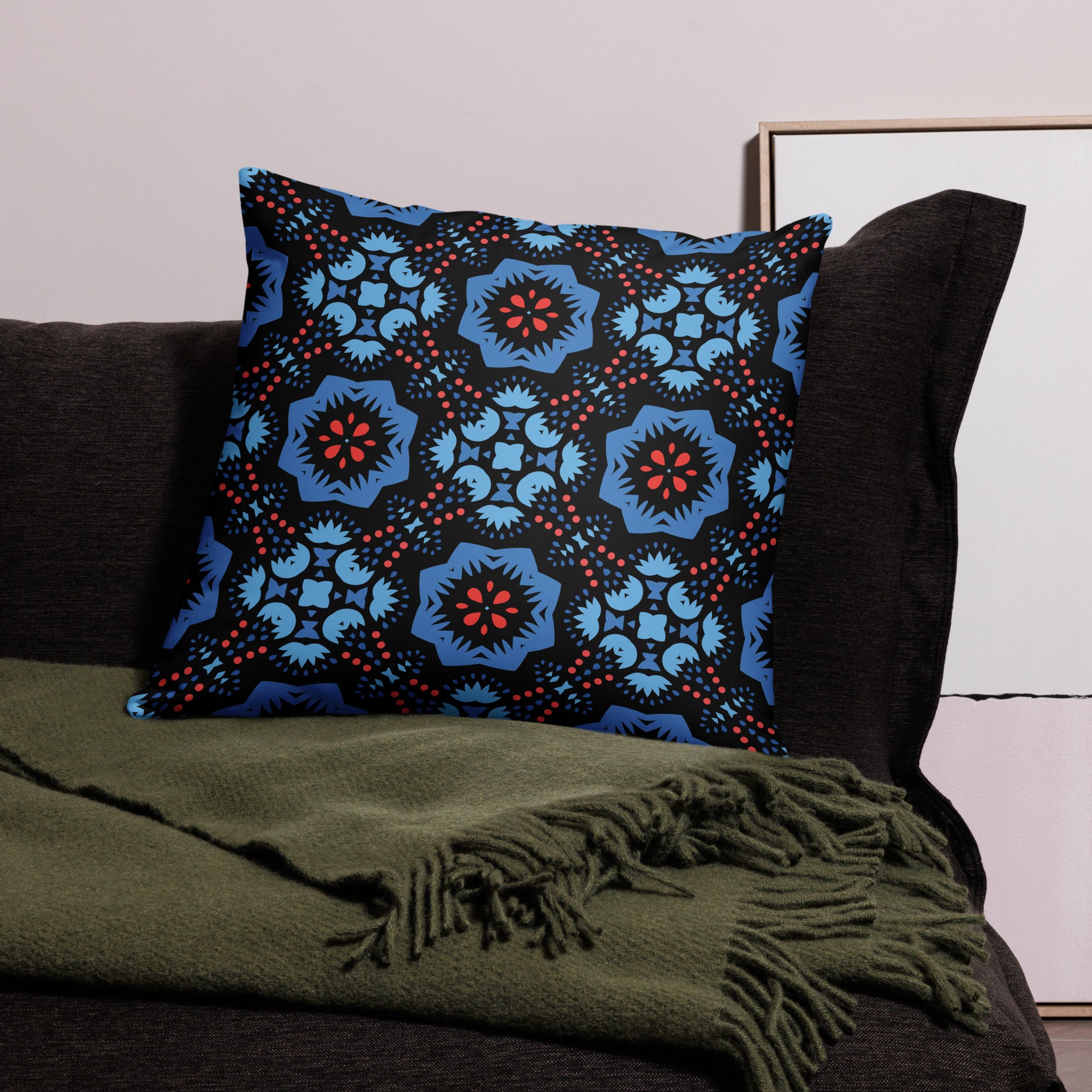 Pillow Case Floral Geometric