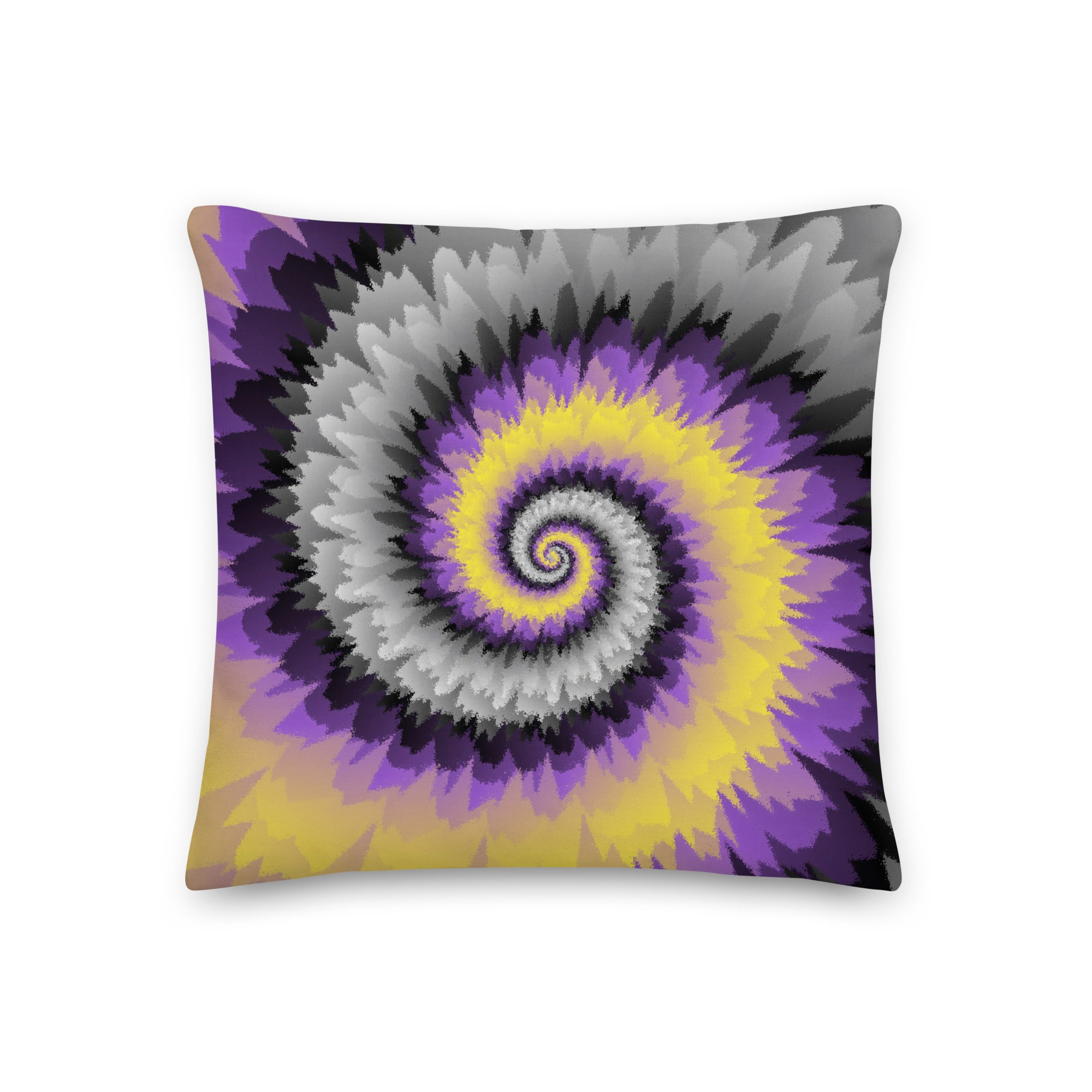 Premium Pillow Tie Dye Spiral Nonbinary
