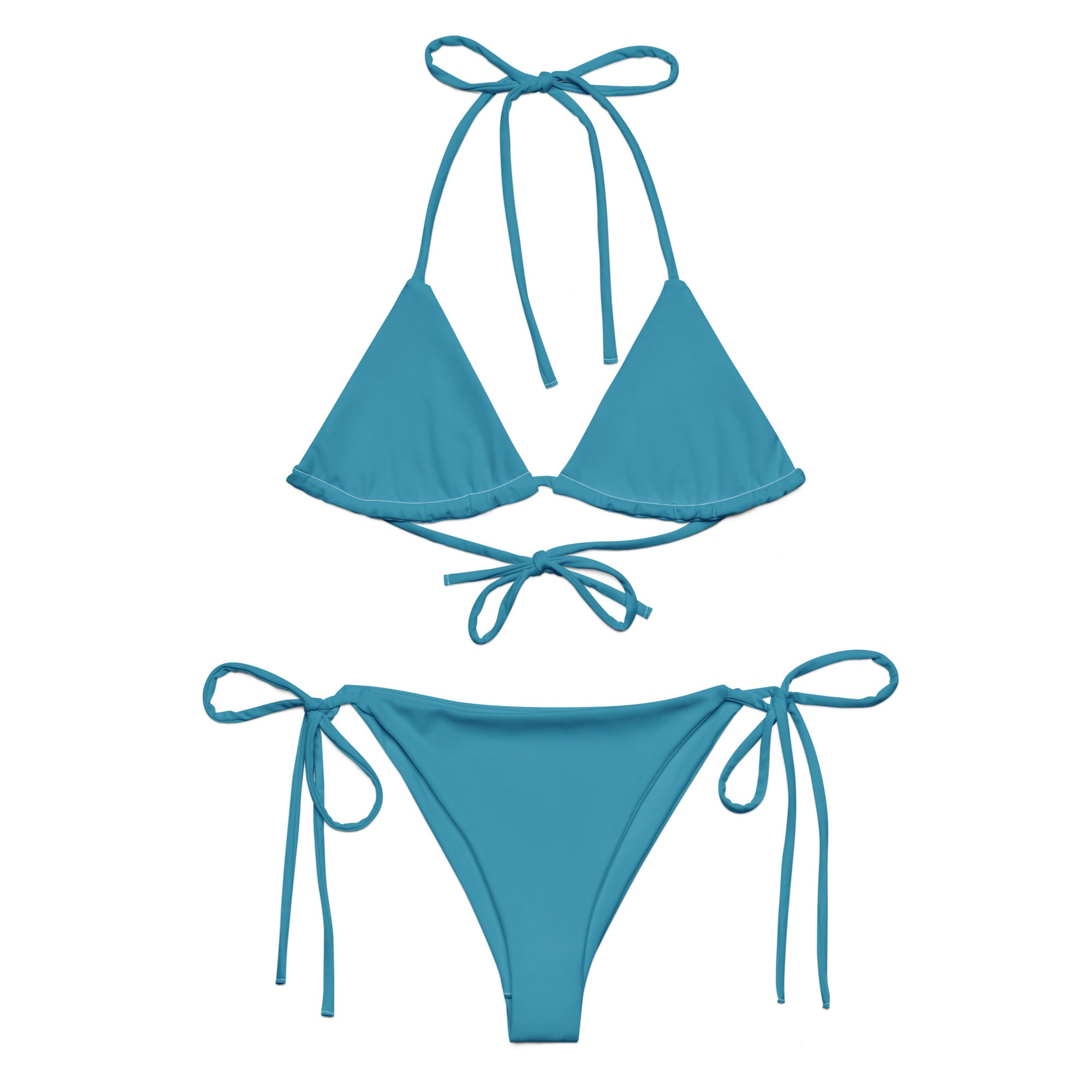 Recycled string bikini Blue