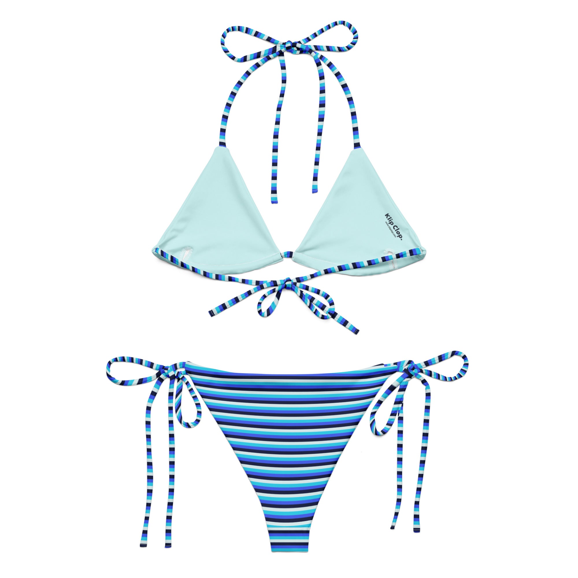 Recycled Colorful Striped String Bikini V
