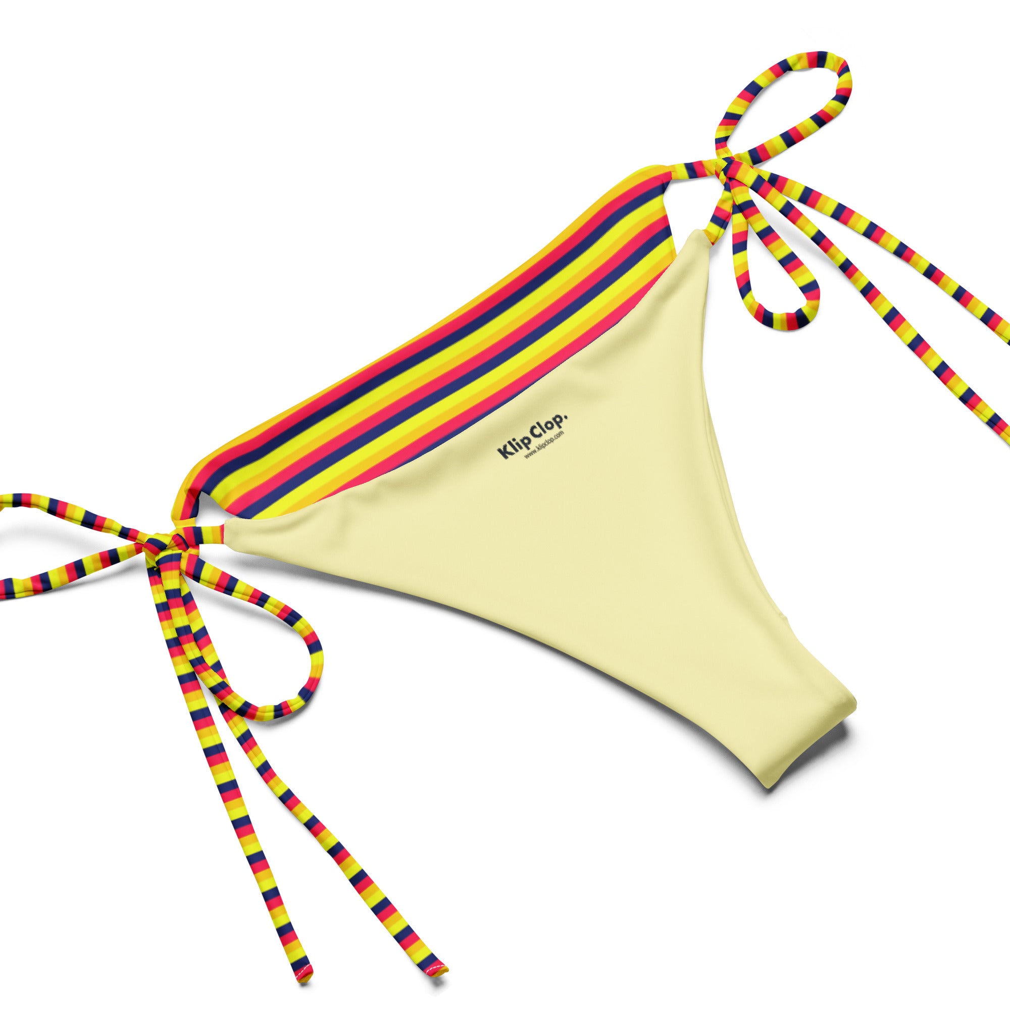 Recycled Colorful Striped String Bikini VII
