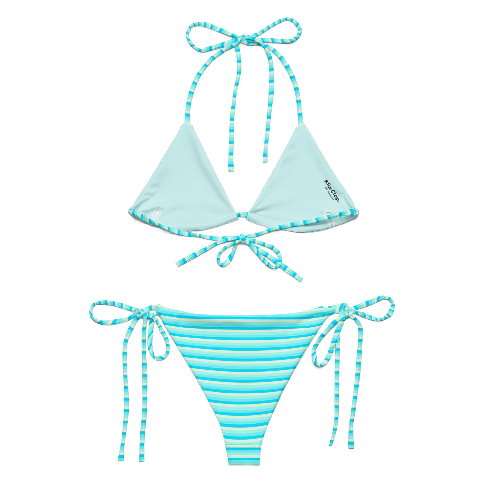 Recycled Colorful Striped String Bikini XI
