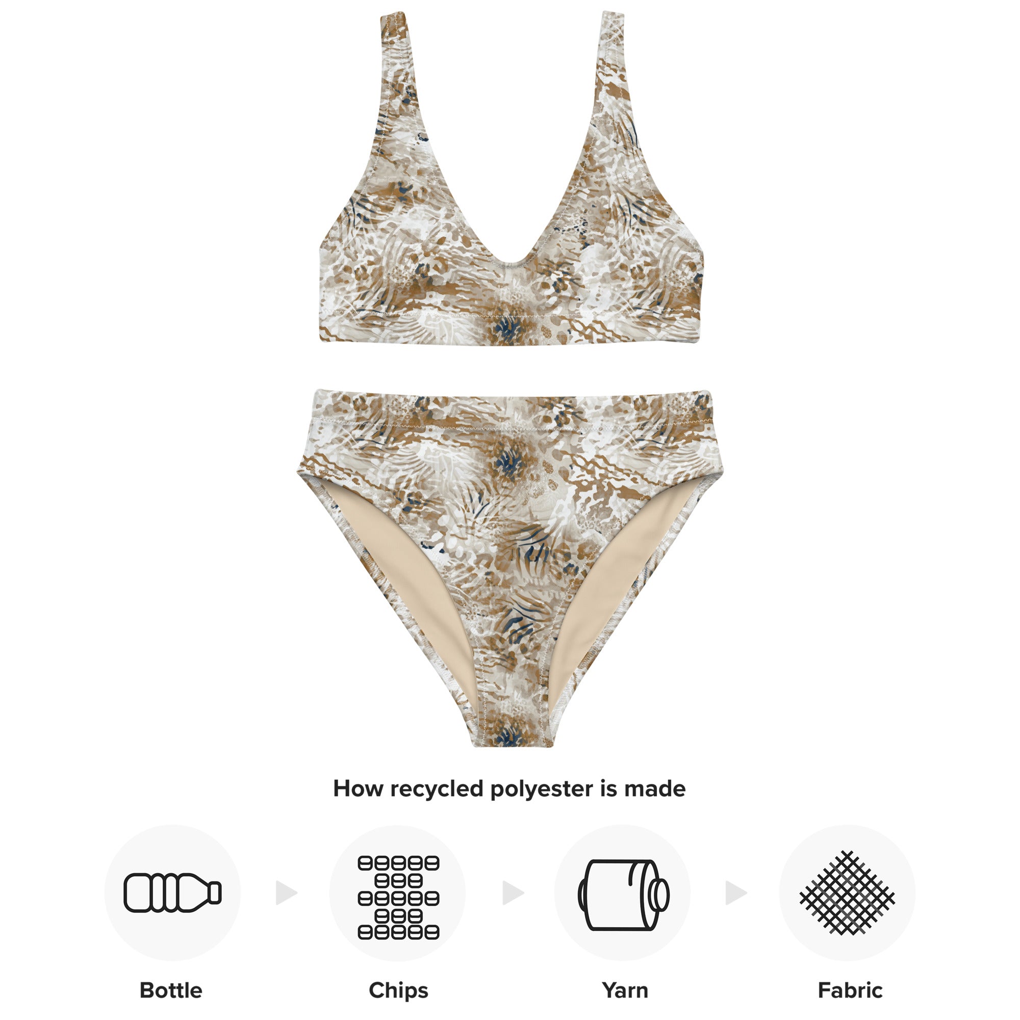 Recycled high waisted bikini Wilderness Design I