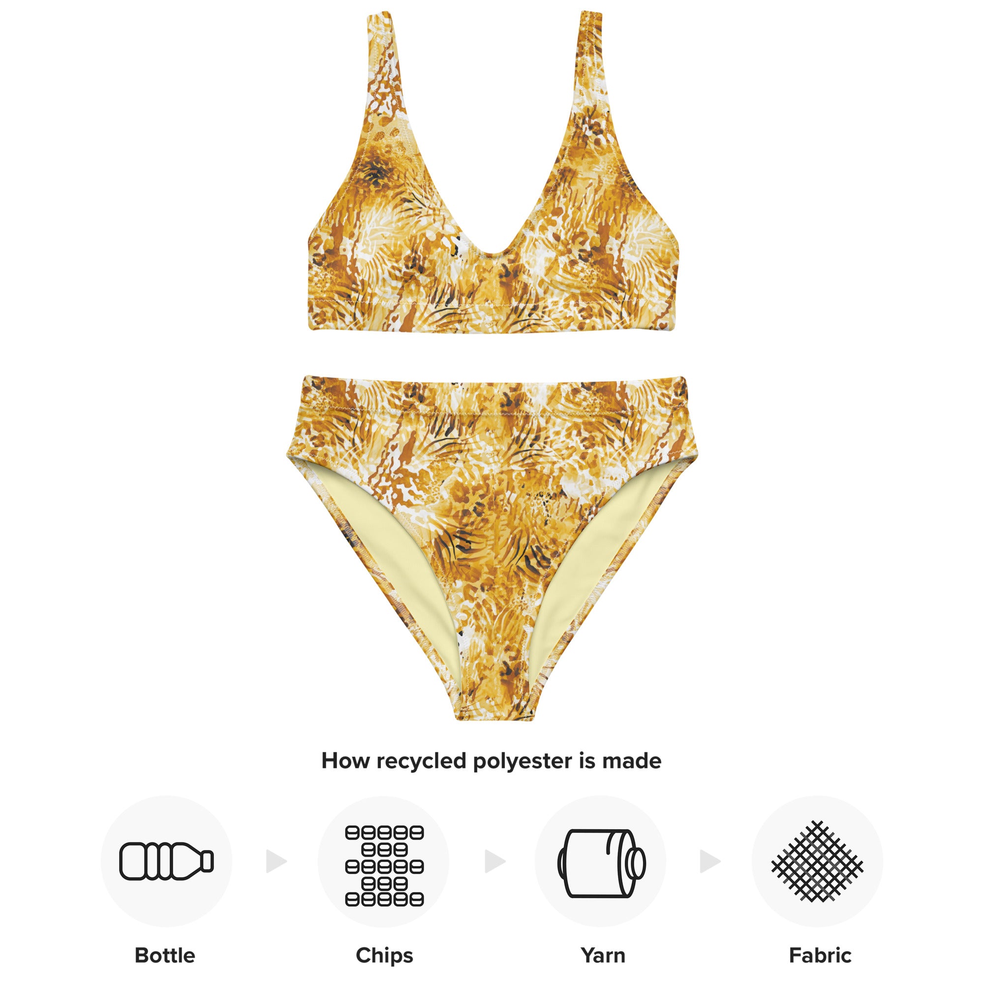 Recycled high waisted bikini Wilderness Design III