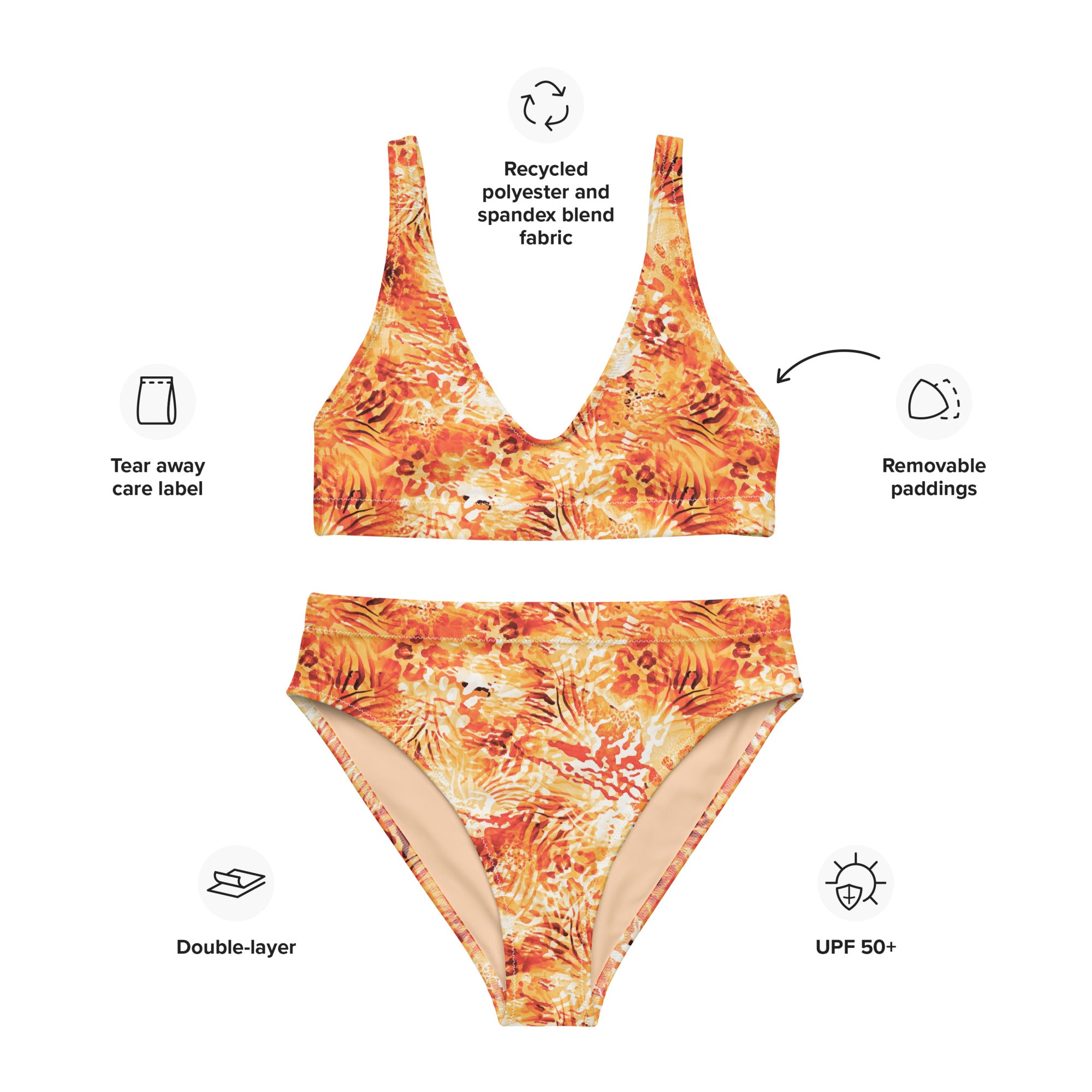 Recycled high waisted bikini Wilderness Design IV