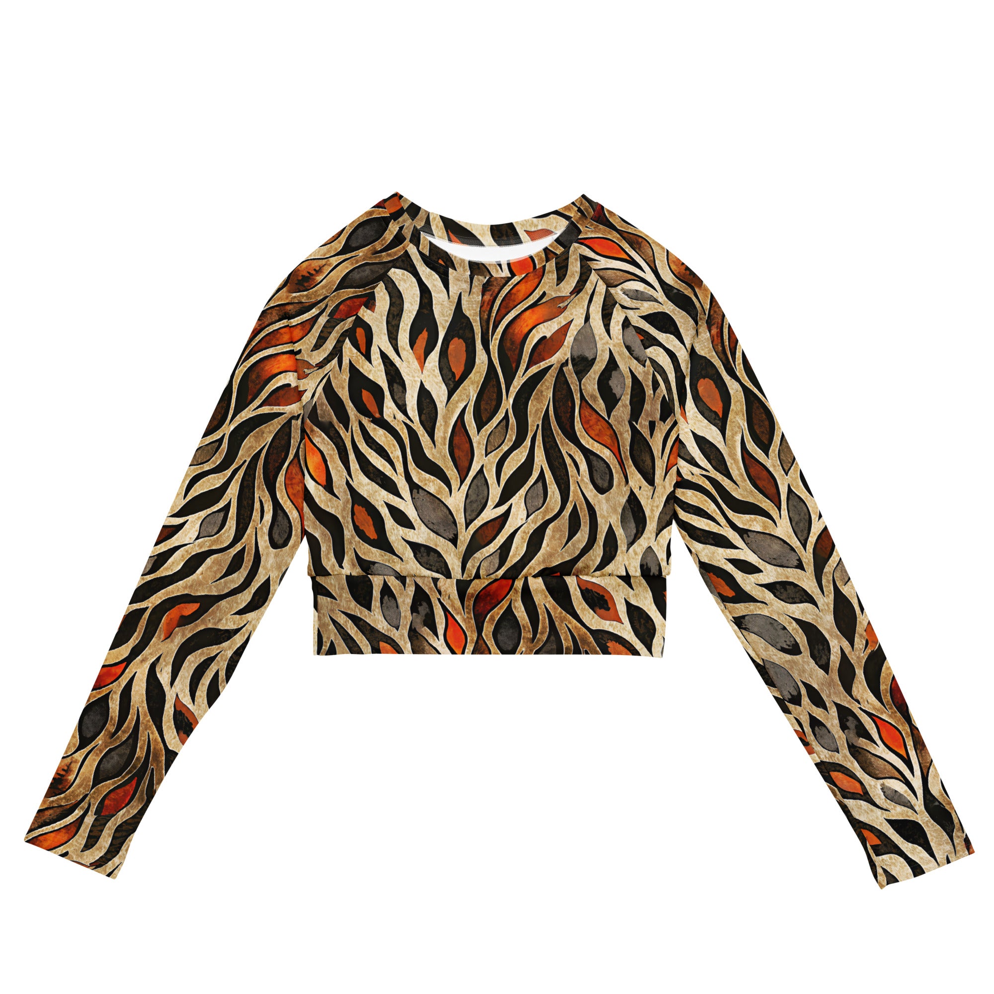 Recycled long sleeve crop top Nature Design I