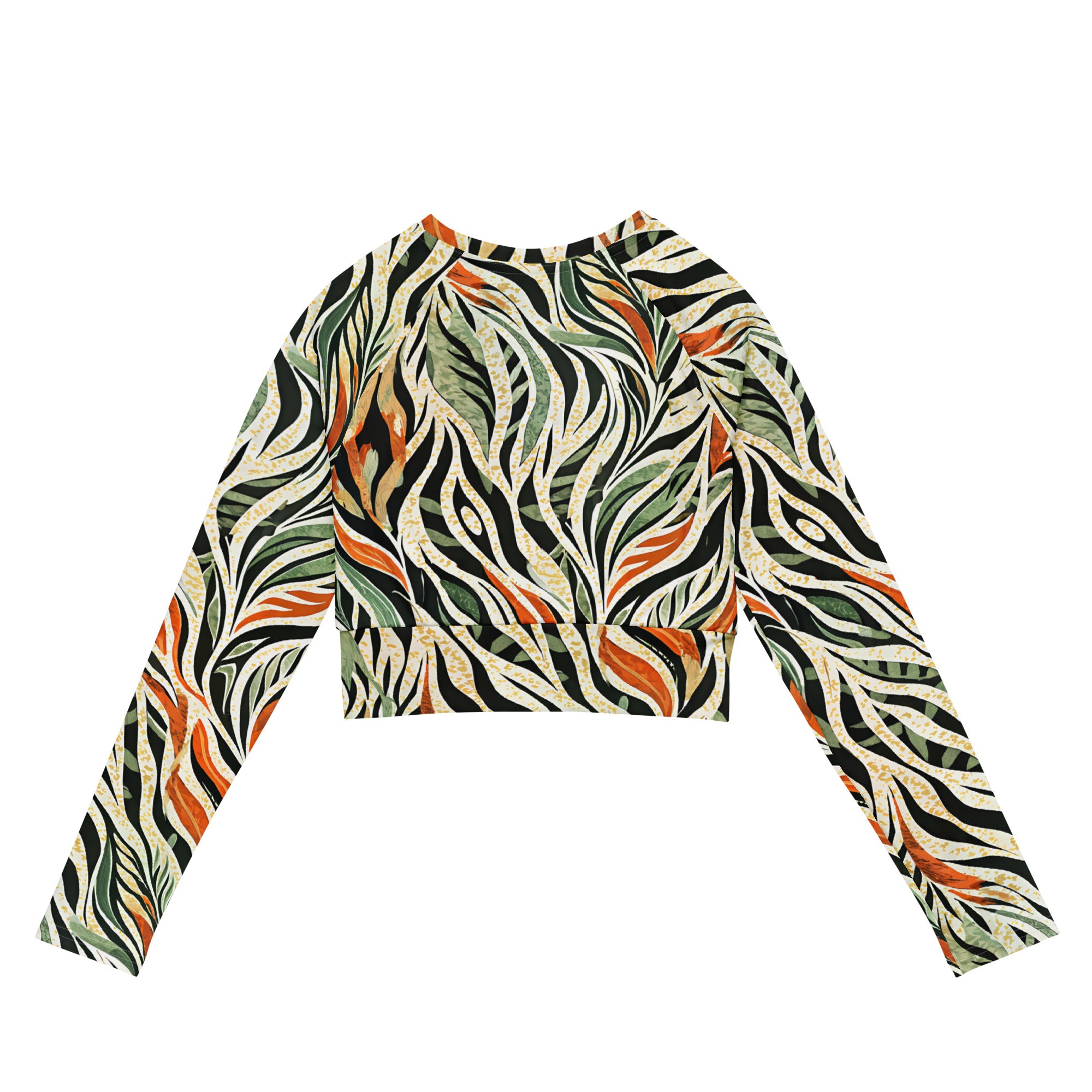 Recycled long sleeve crop top Nature Design II