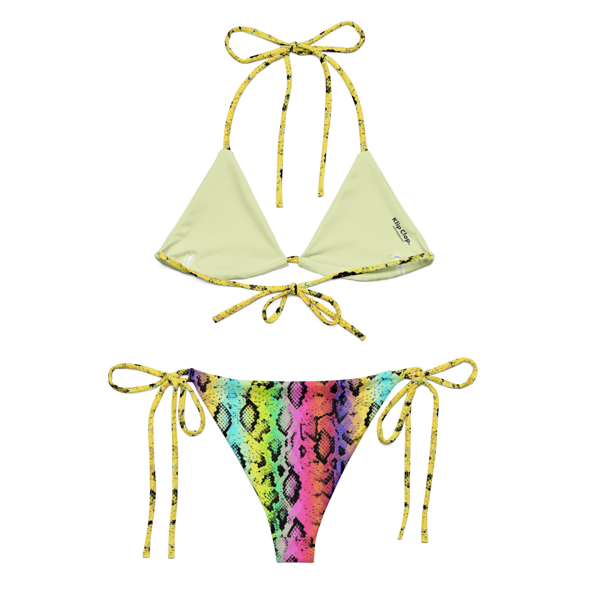 Recycled string bikini Snake Skin I