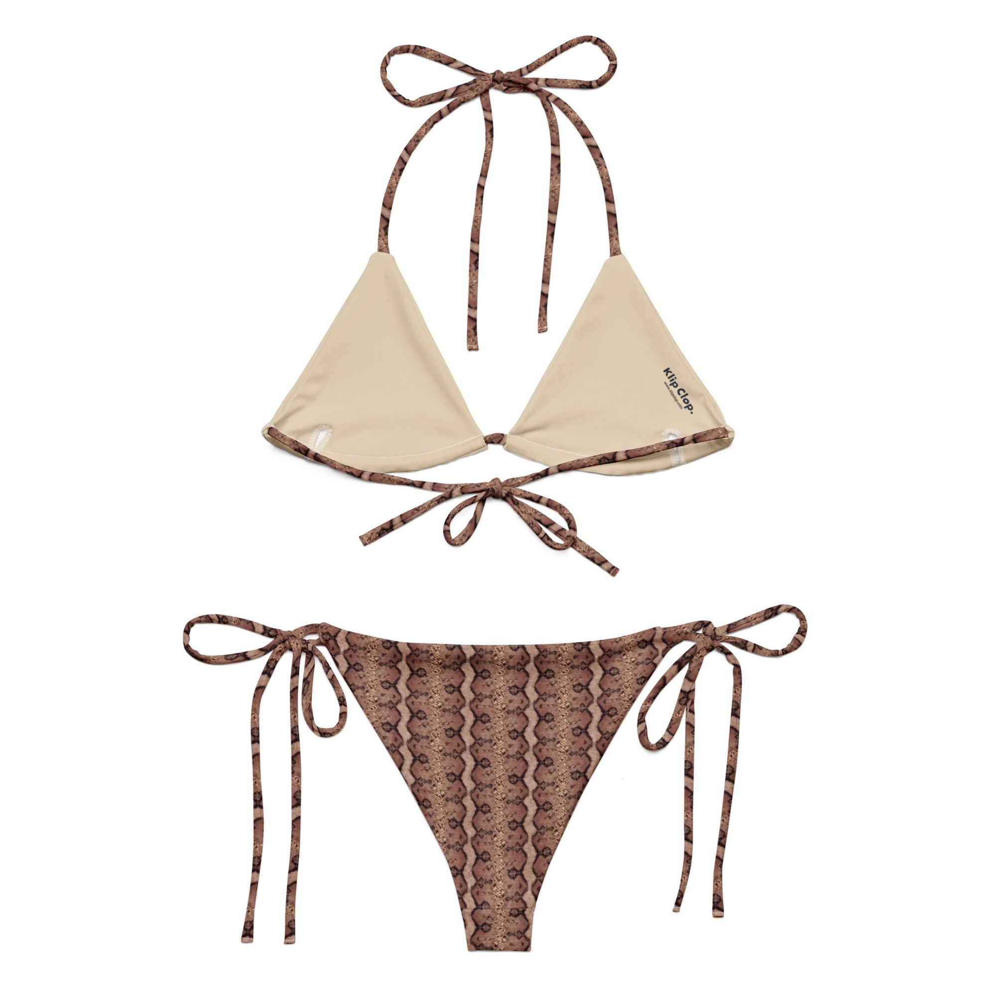 Recycled string bikini Snake Skin III