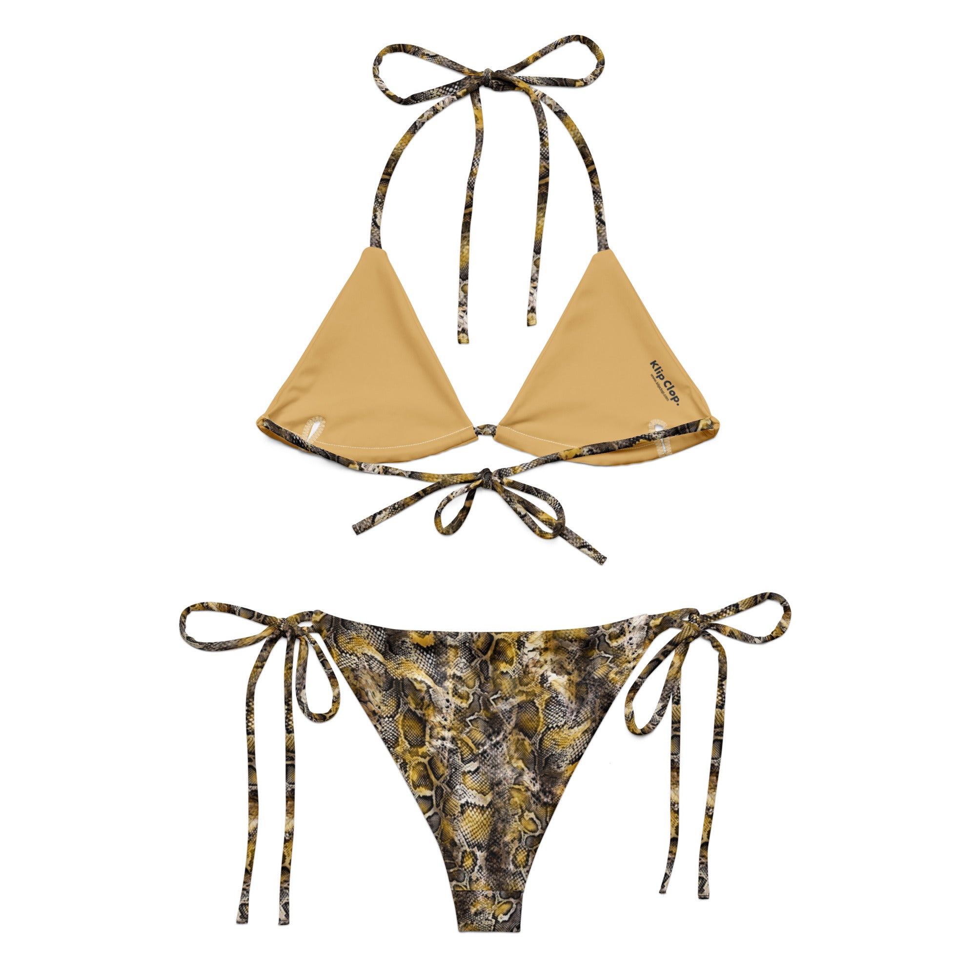 Recycled string bikini Snake Skin IV