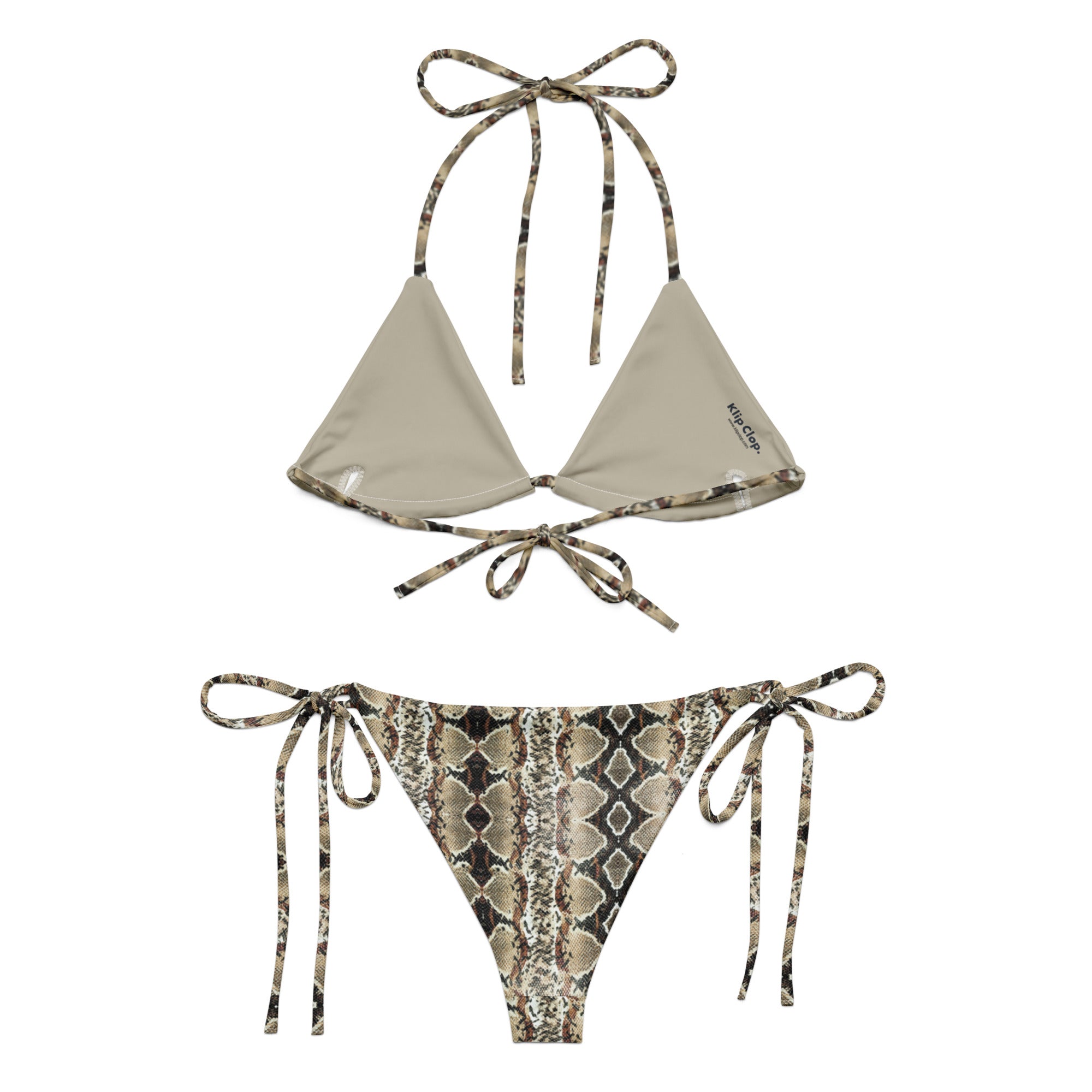 Recycled string bikini Snake Skin V