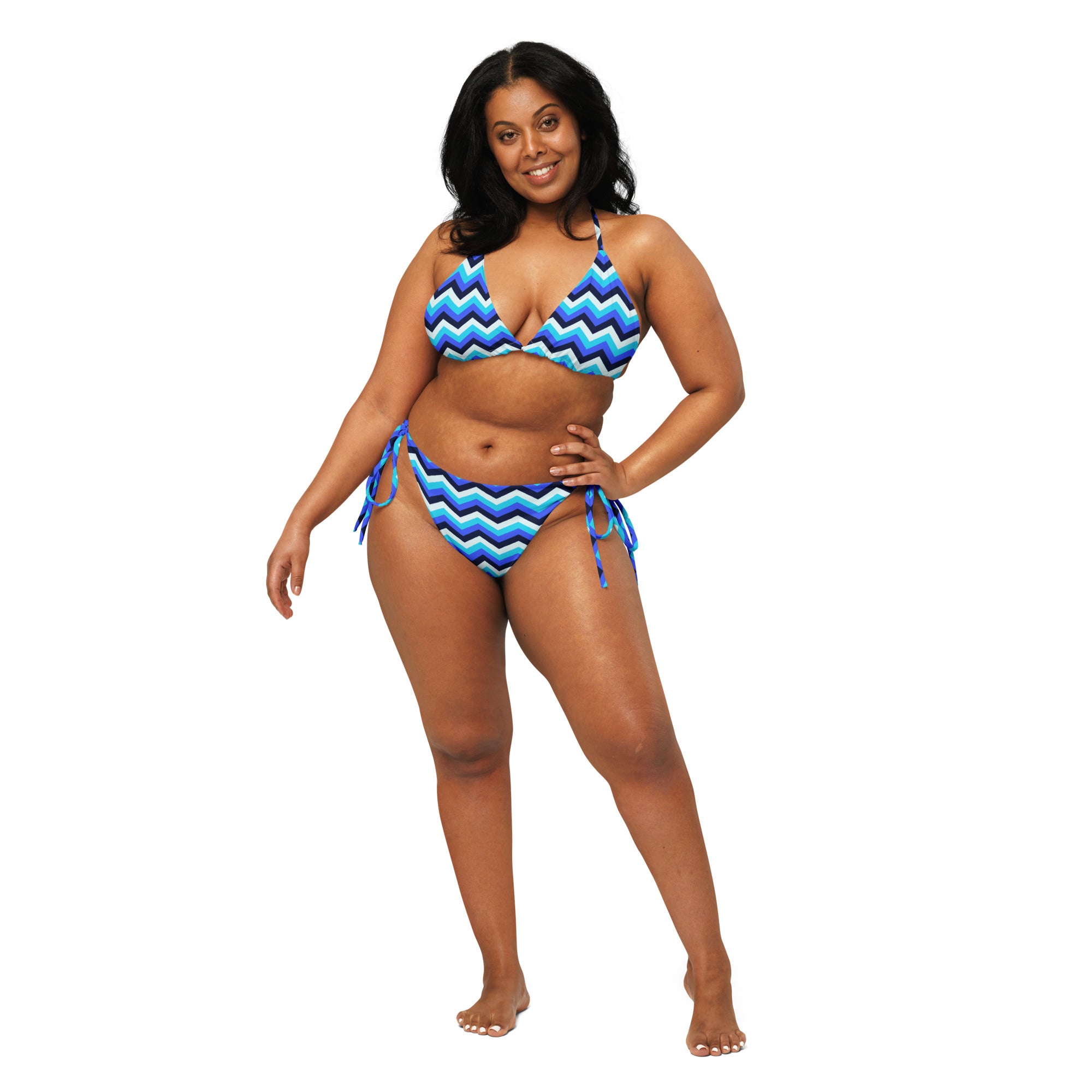 Recycled string bikini Zig Zag Stripes II