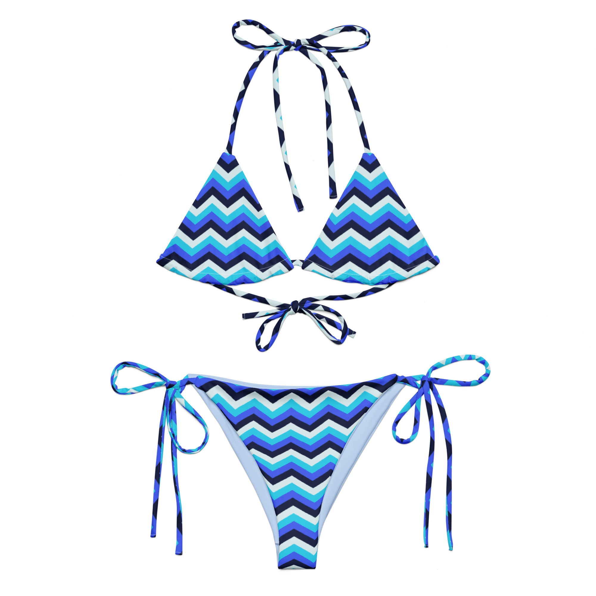 Recycled string bikini Zig Zag Stripes II