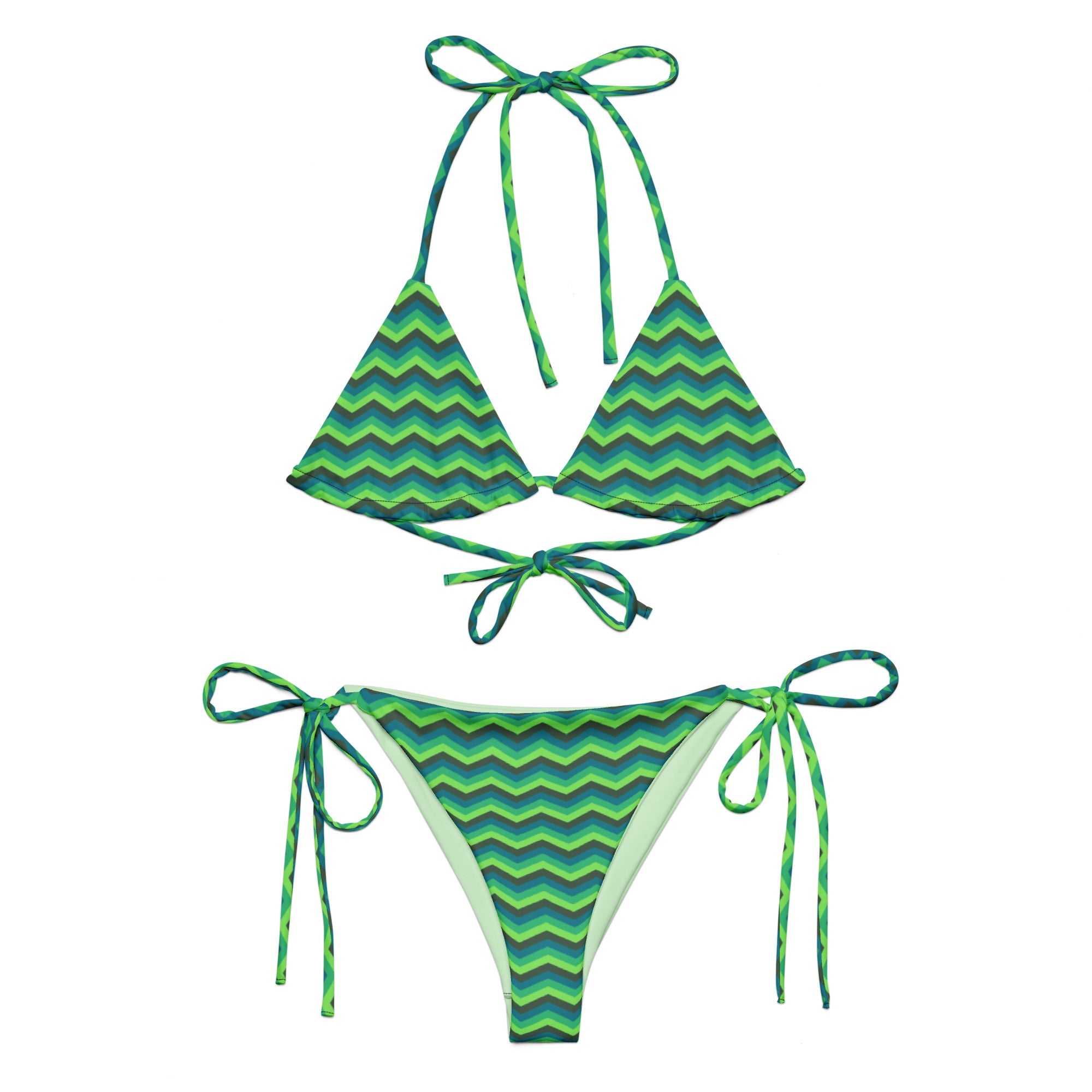 Recycled string bikini Zig Zag Stripes III