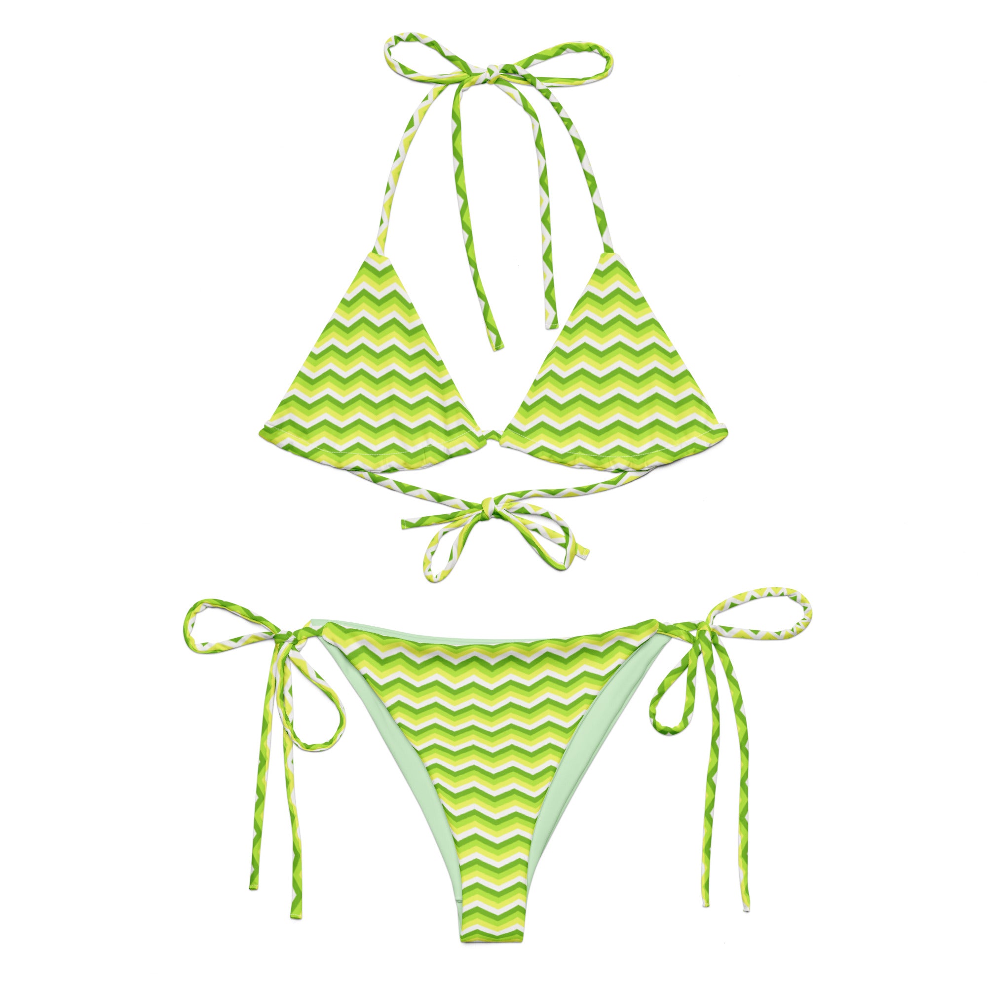 Recycled string bikini Zig Zag Stripes VI