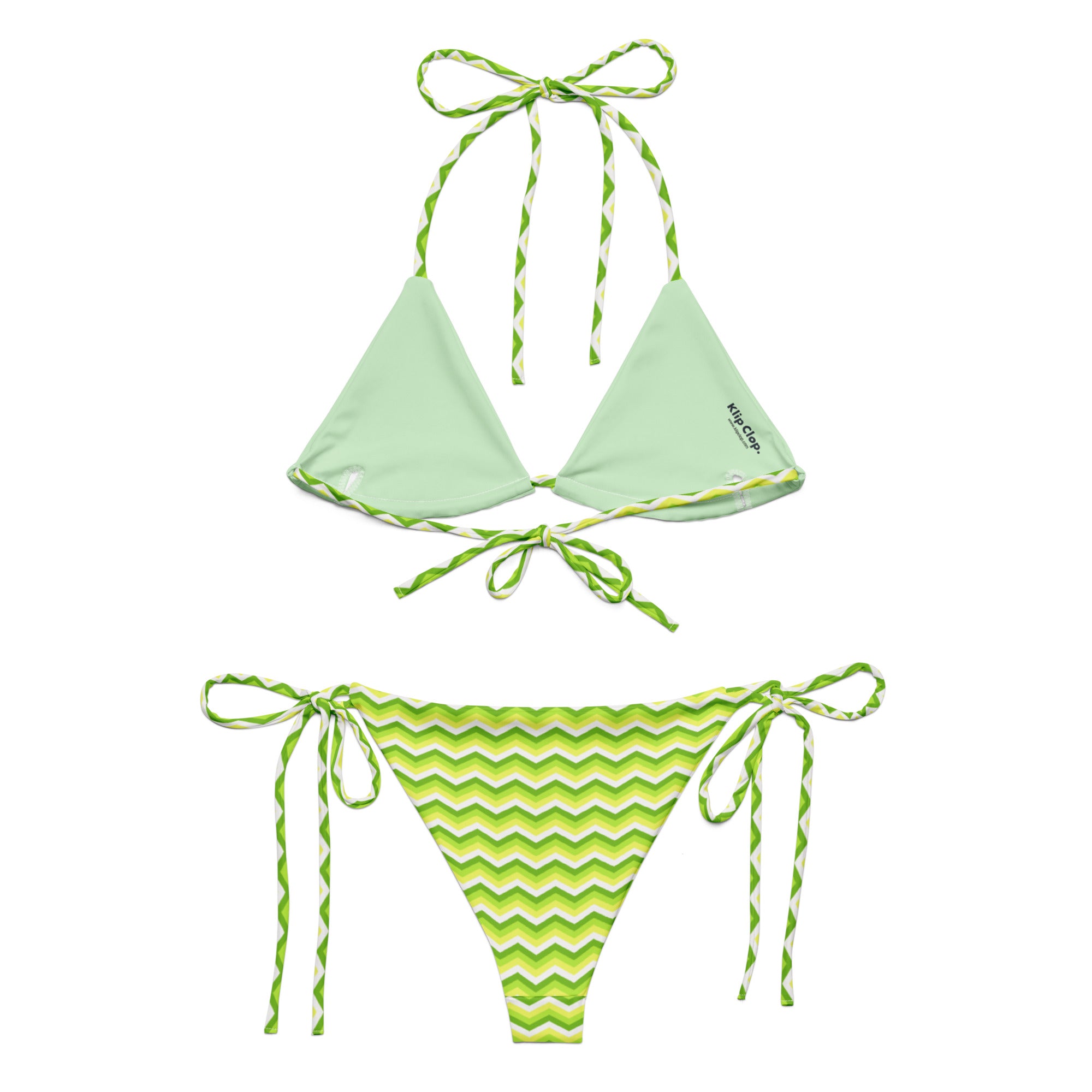 Recycled string bikini Zig Zag Stripes VI