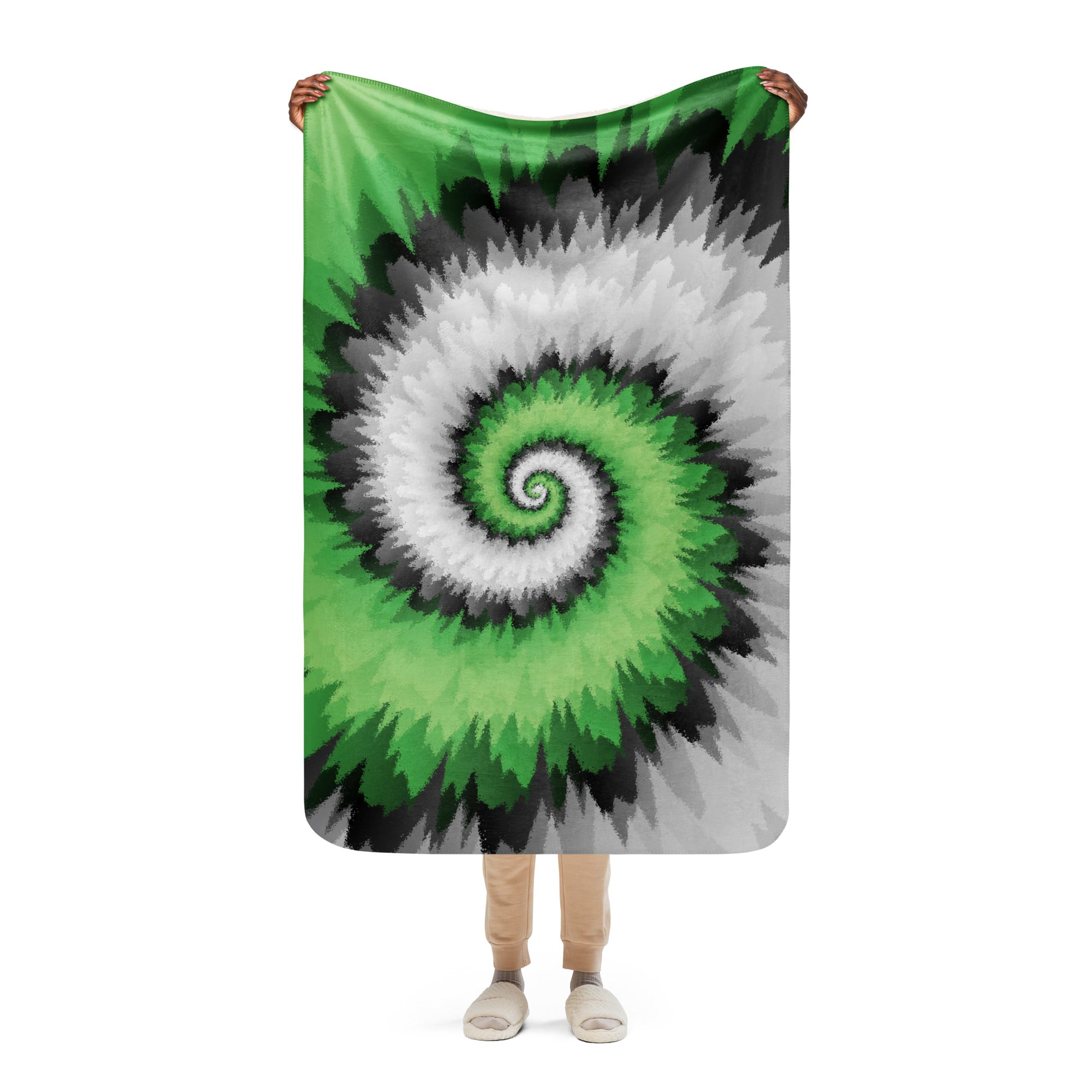 Sherpa blanket Tie Dye Spiral Aromantic