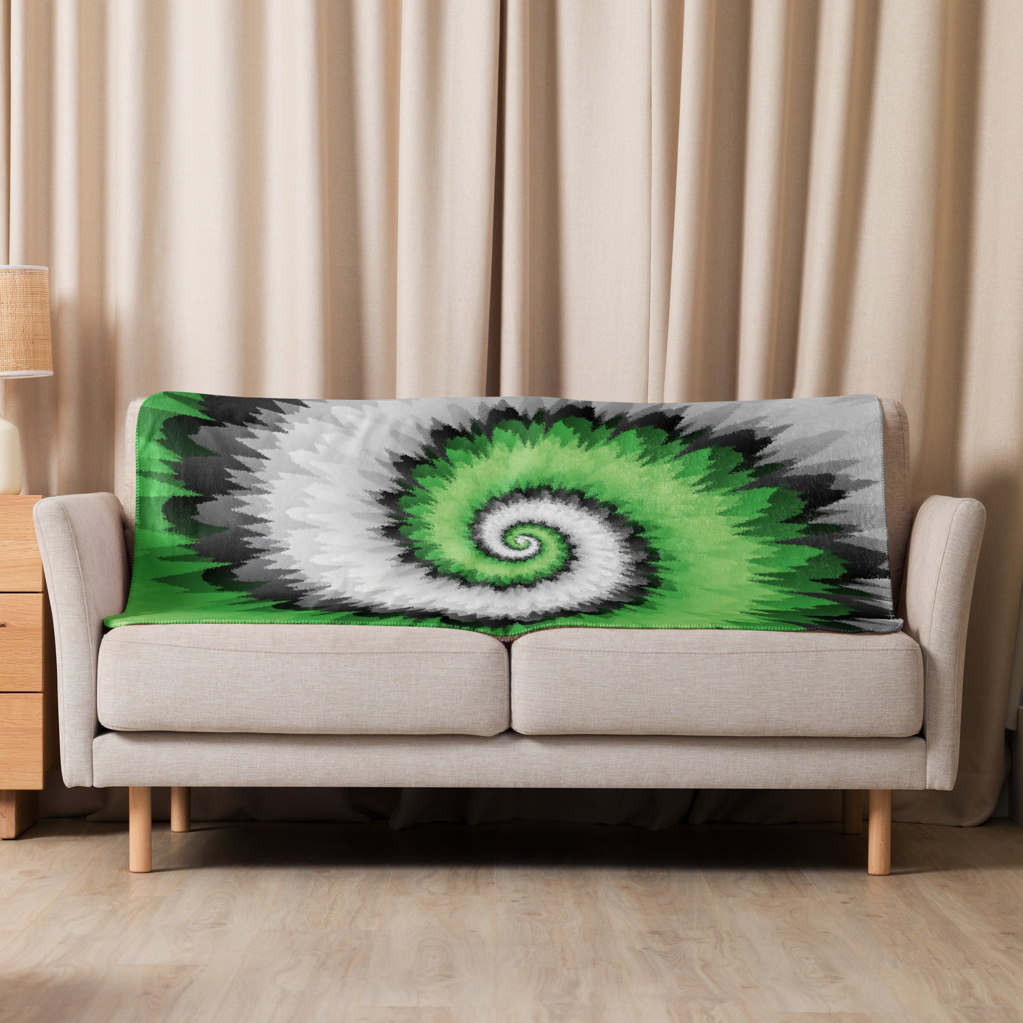 Sherpa blanket Tie Dye Spiral Aromantic