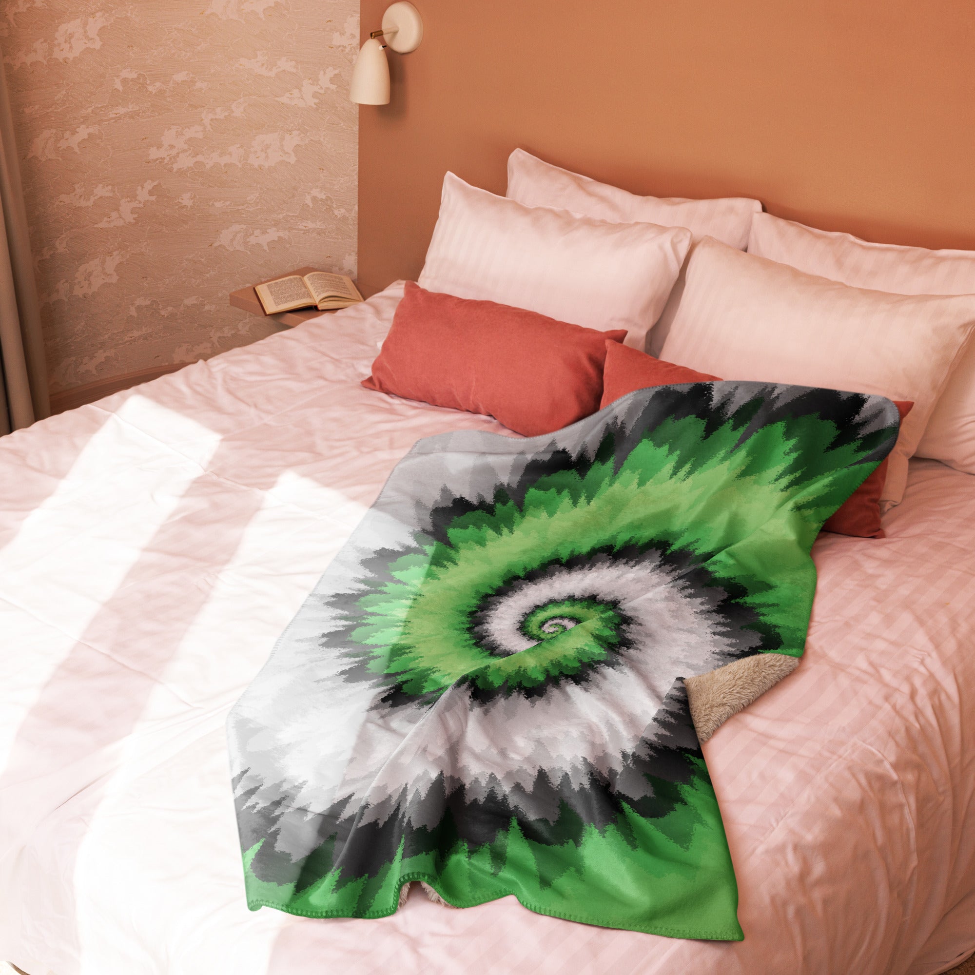 Sherpa blanket Tie Dye Spiral Aromantic
