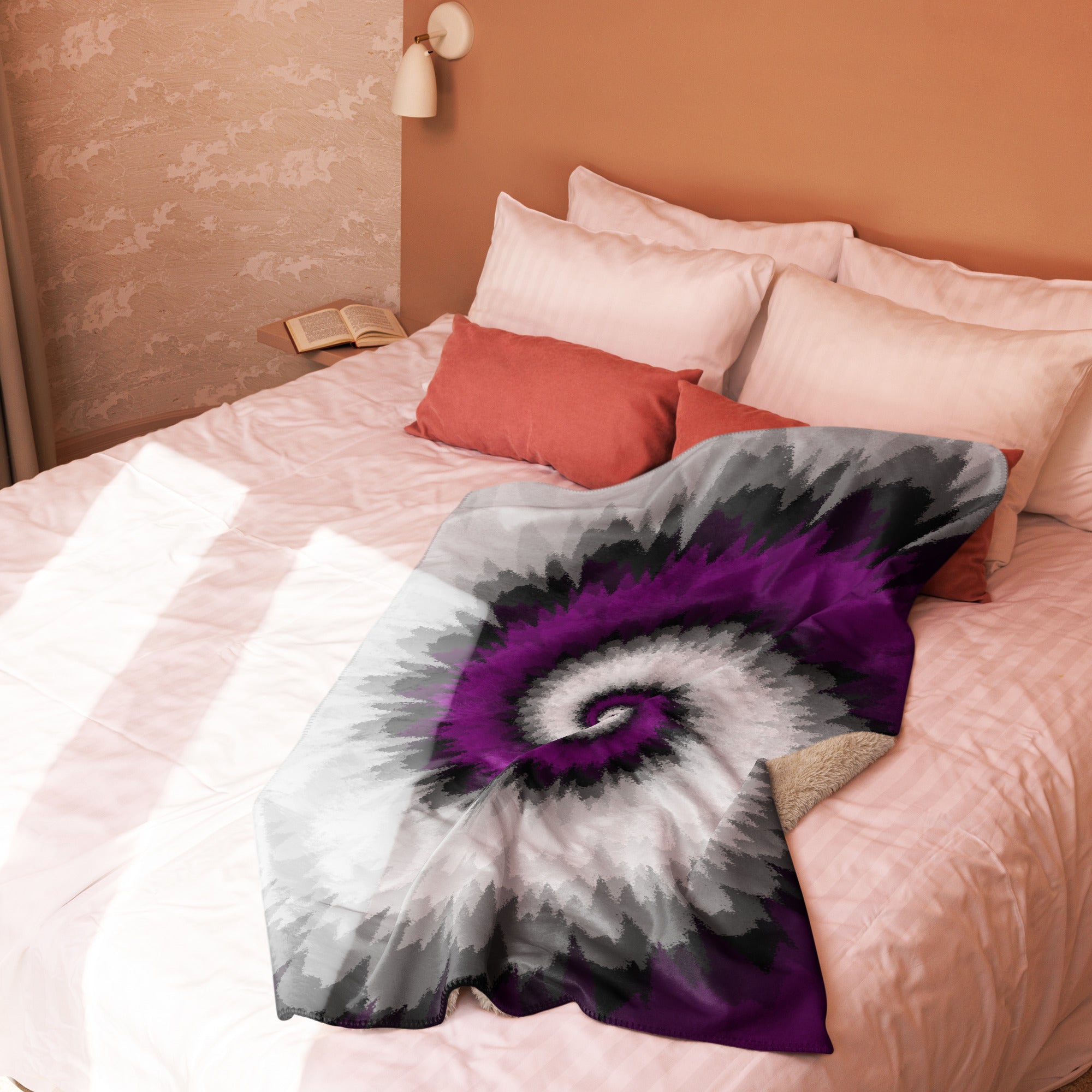 Sherpa blanket Tie Dye Spiral Asexual