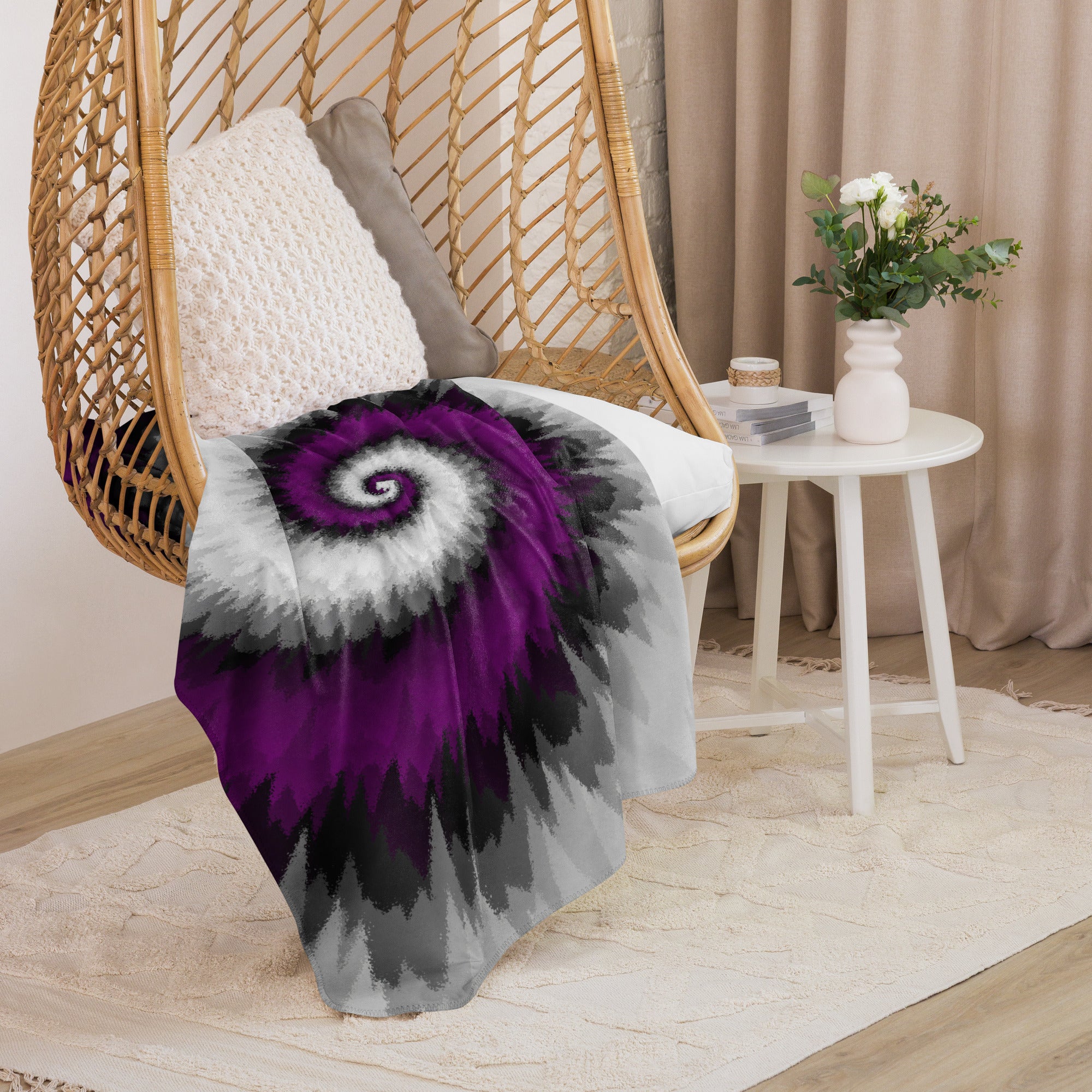 Sherpa blanket Tie Dye Spiral Asexual