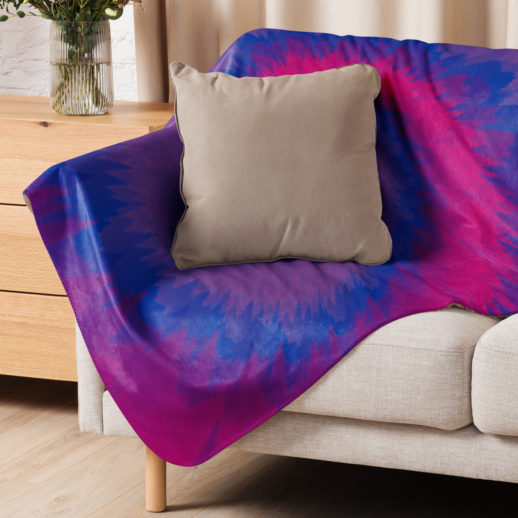Sherpa blanket Tie Dye Spiral Bisexual