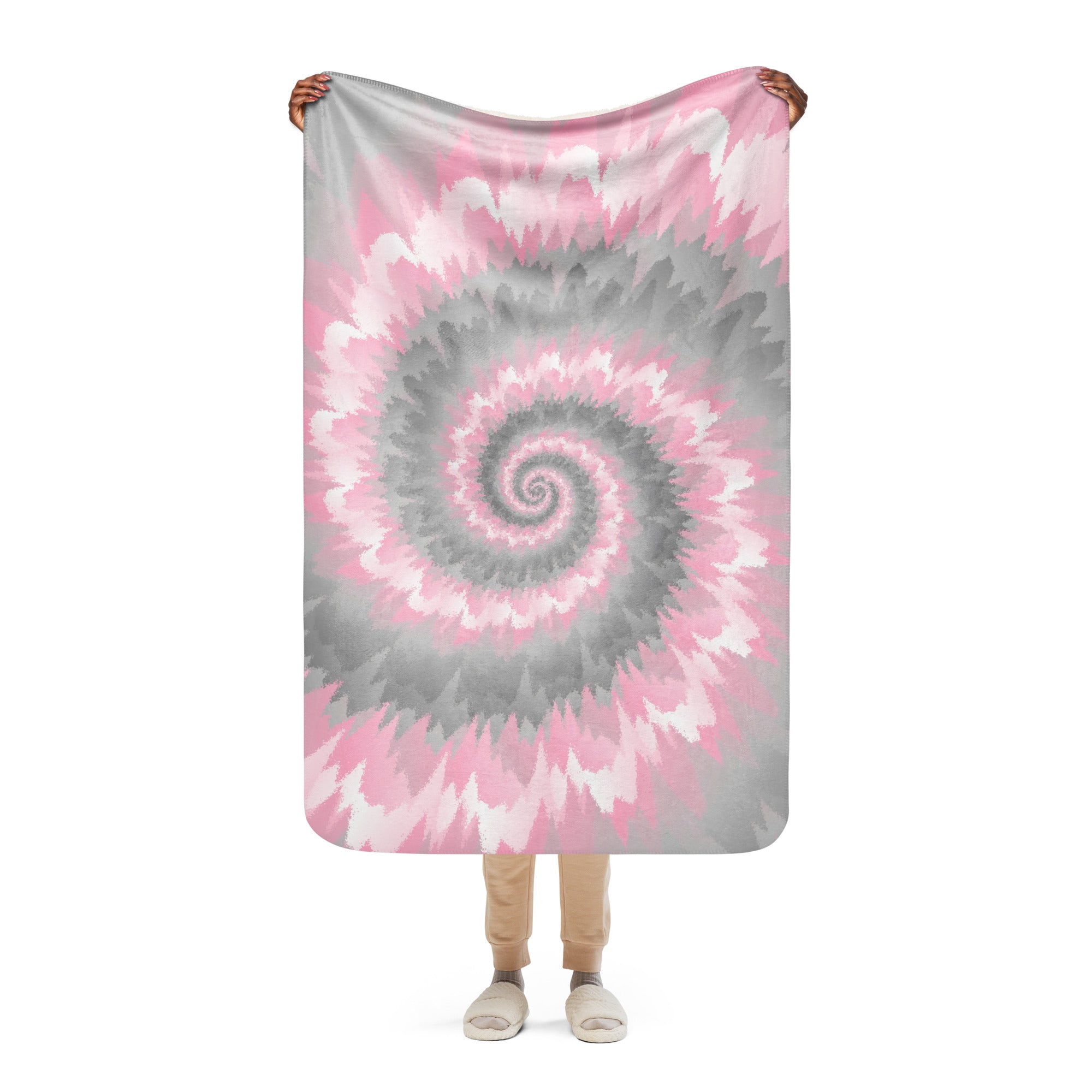 Sherpa blanket Tie Dye Spiral Demigirl