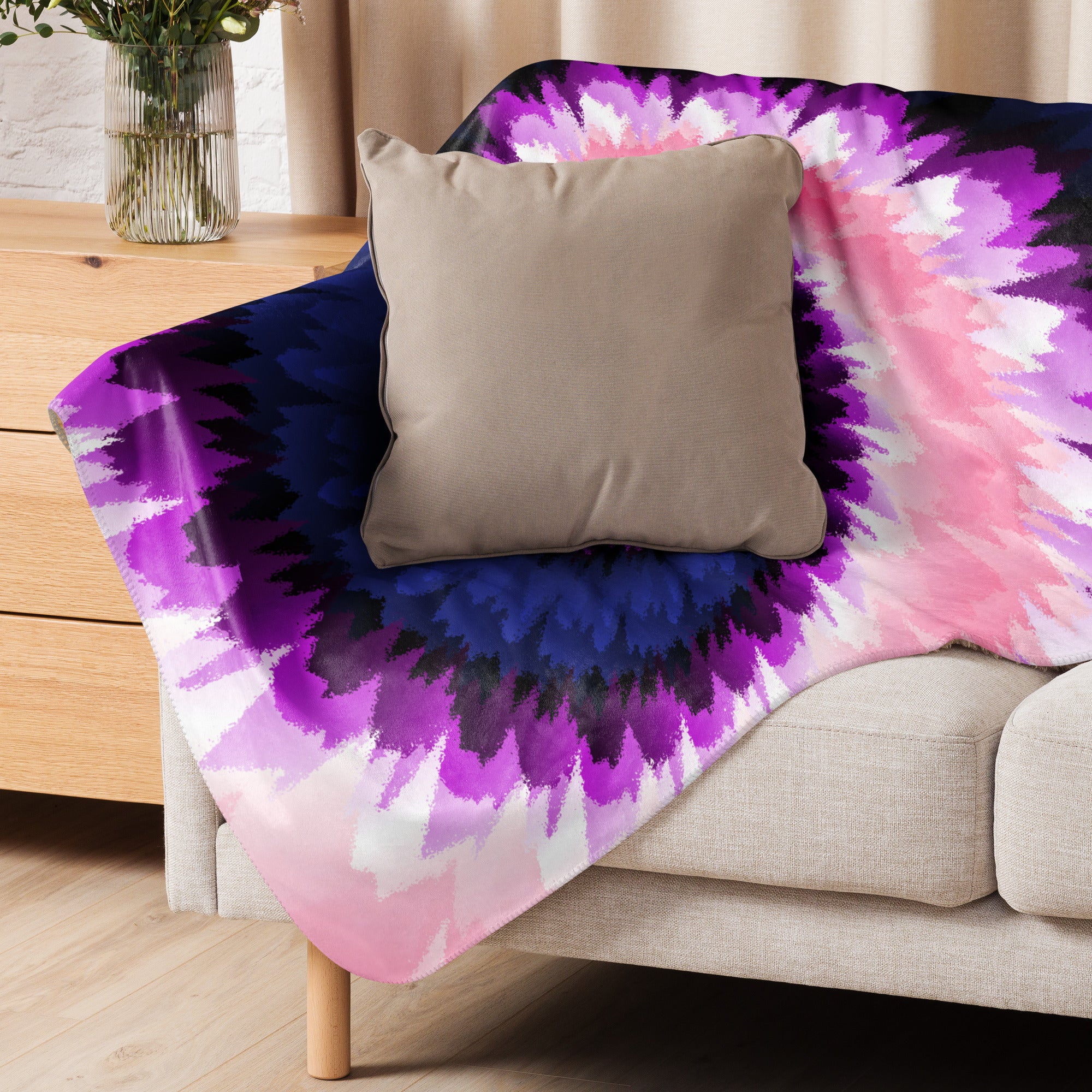 Sherpa blanket Tie Dye Spiral Genderfluid