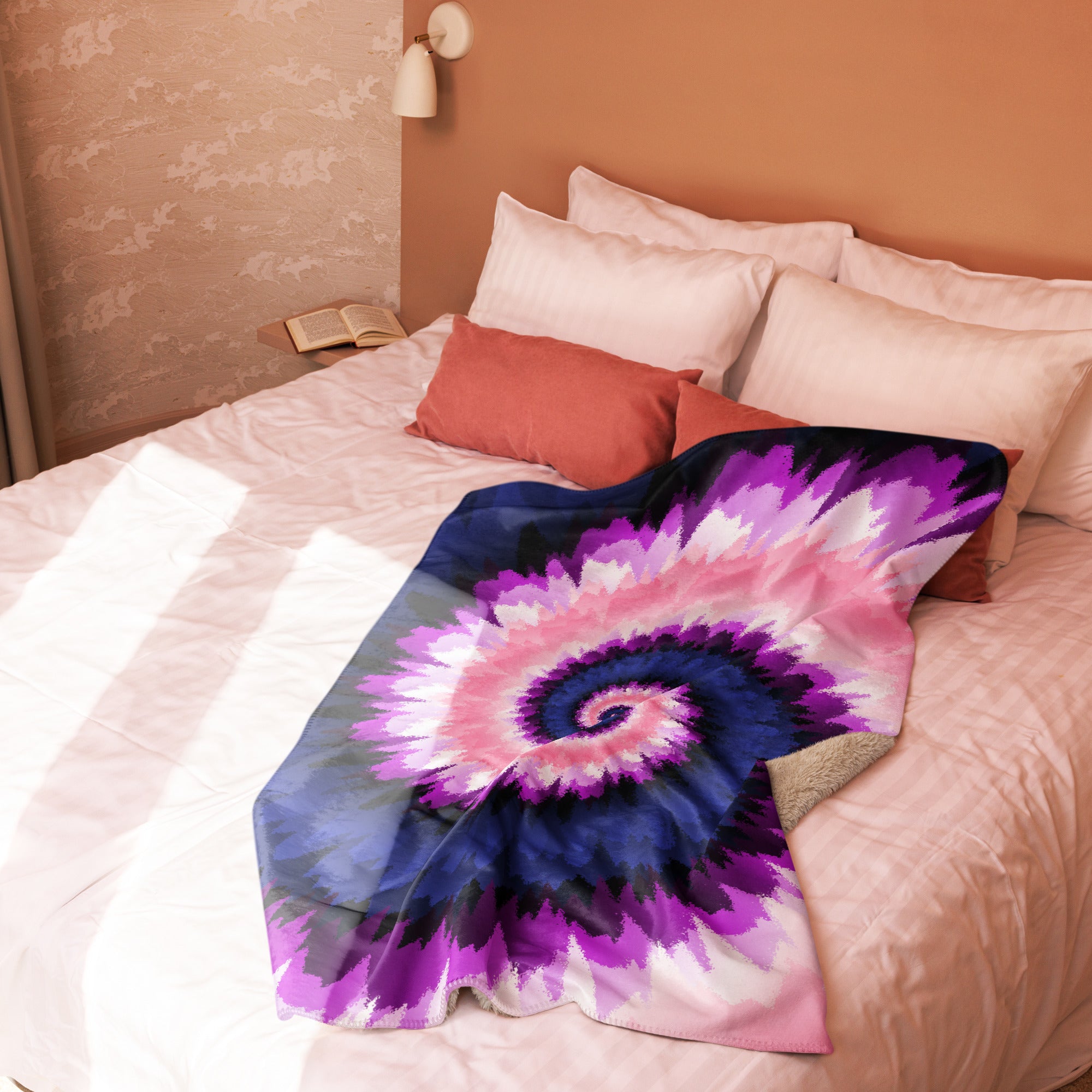Sherpa blanket Tie Dye Spiral Genderfluid
