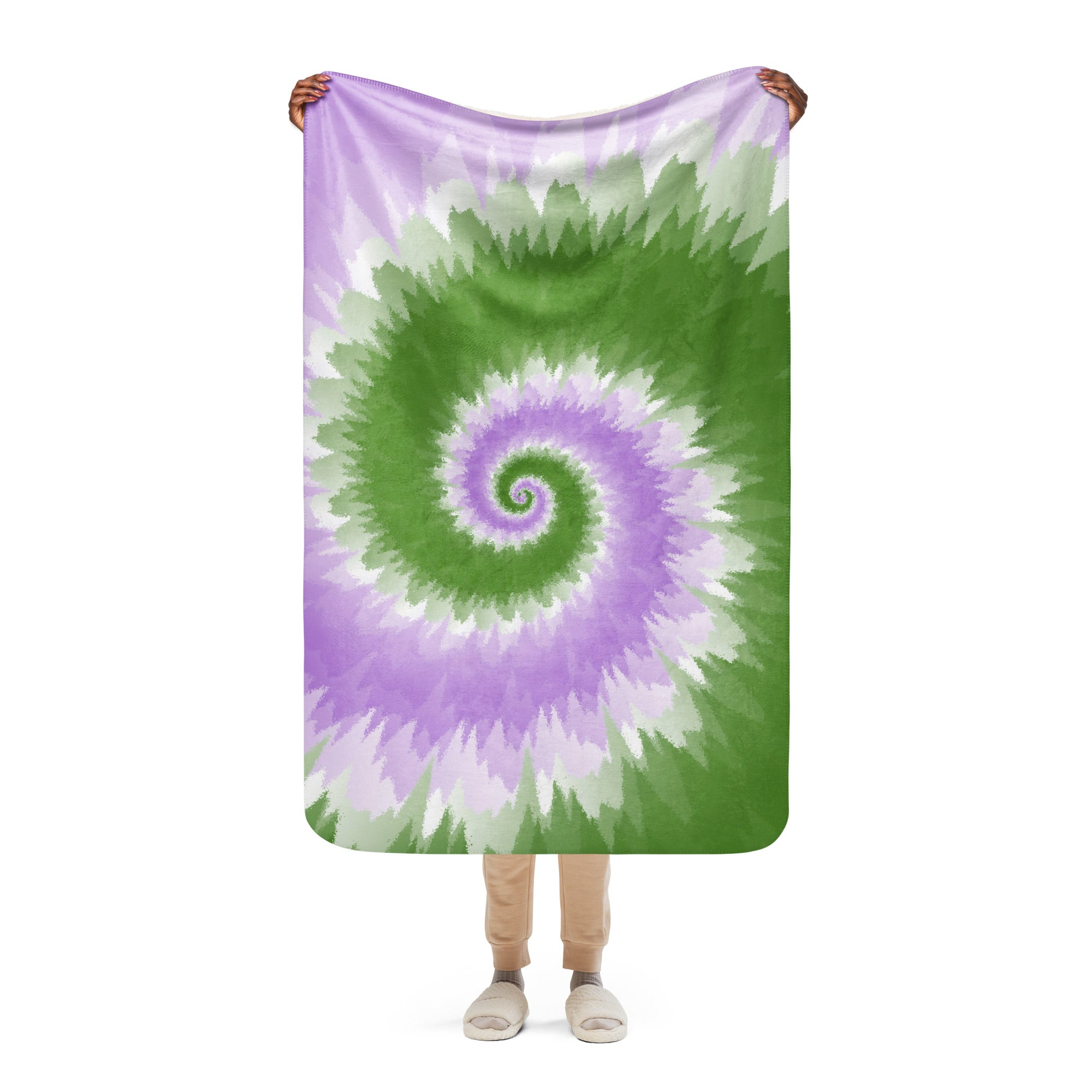 Sherpa blanket Tie Dye Spiral Genderqueer