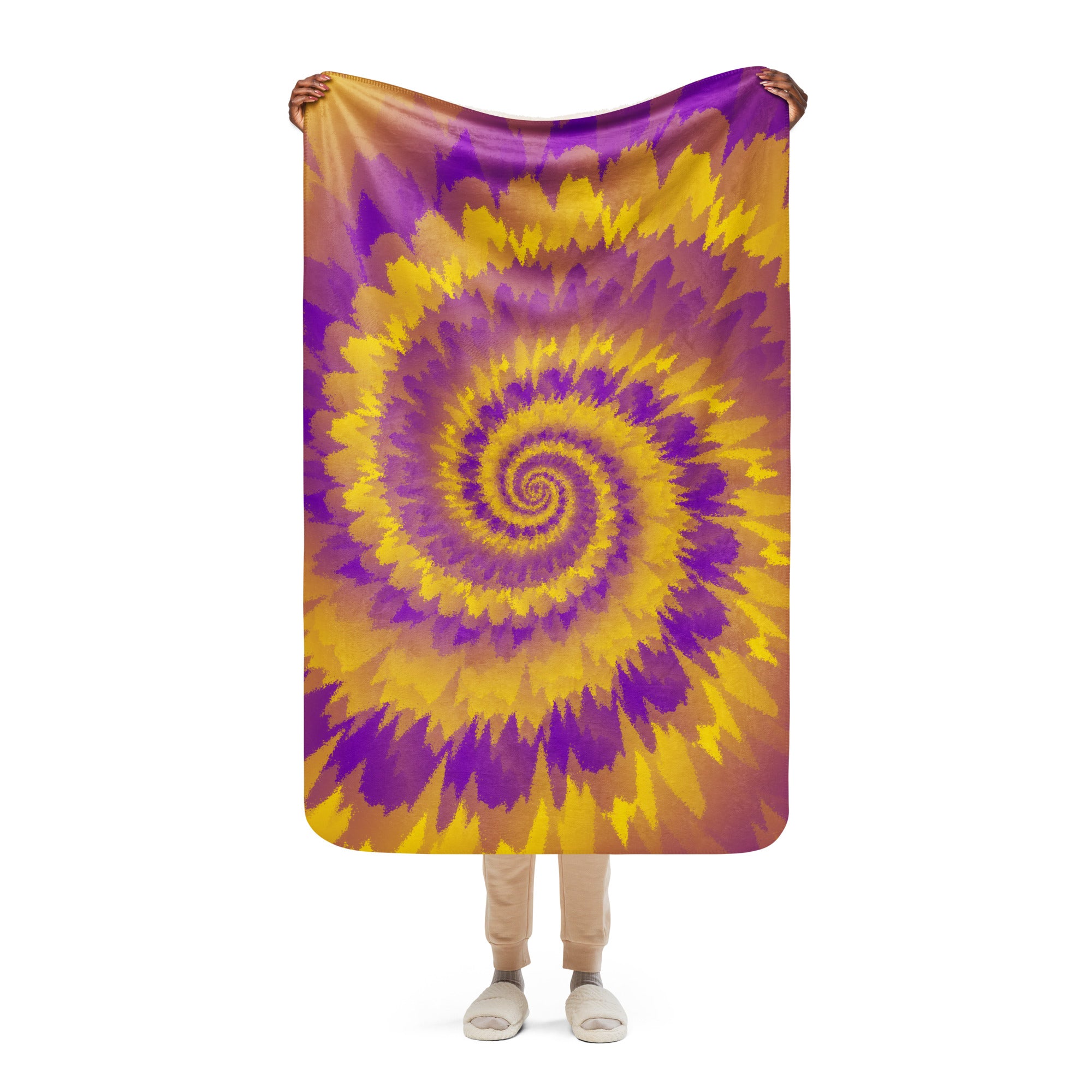 Sherpa blanket Tie Dye Spiral Intersex
