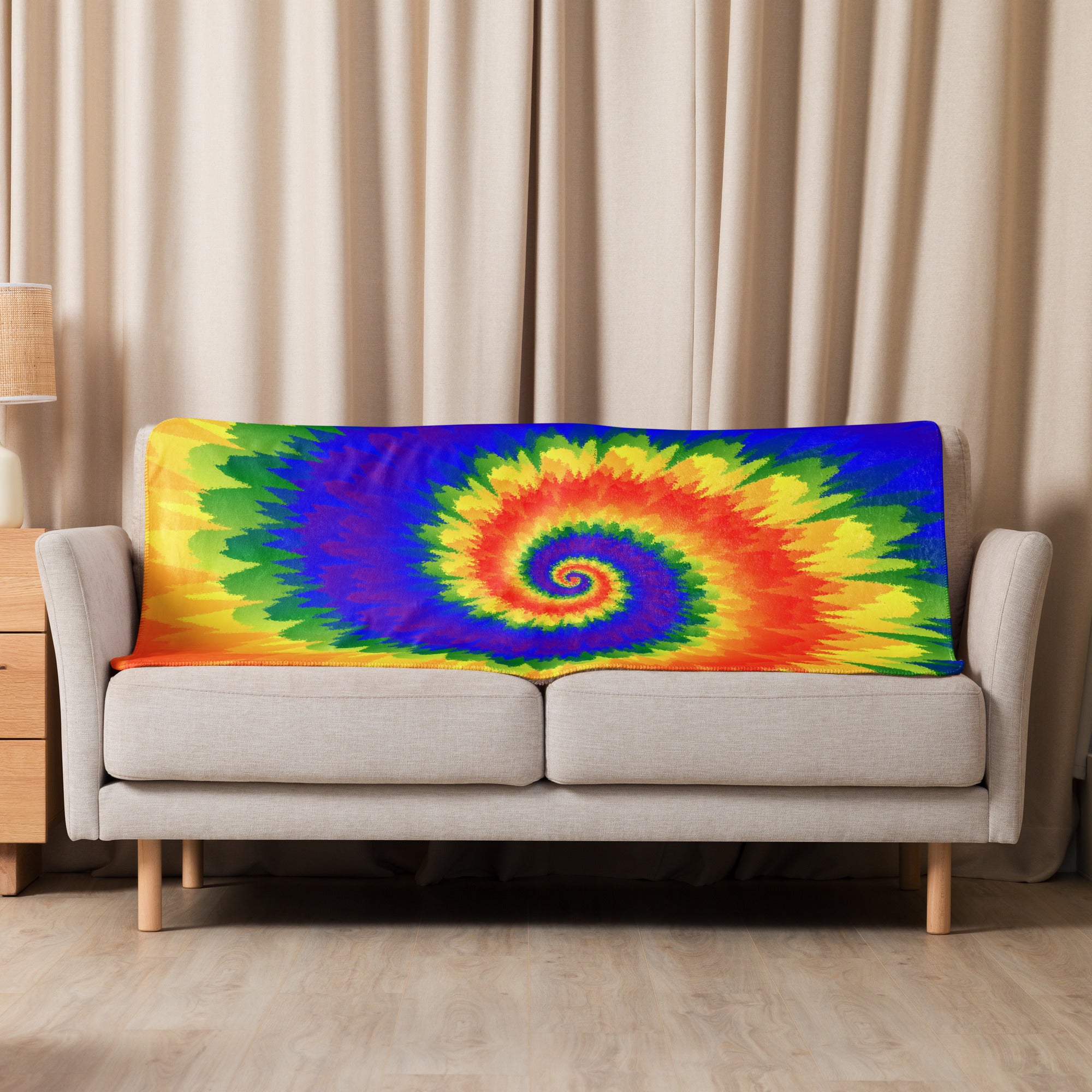 Sherpa blanket Tie Dye Spiral LGBTQ