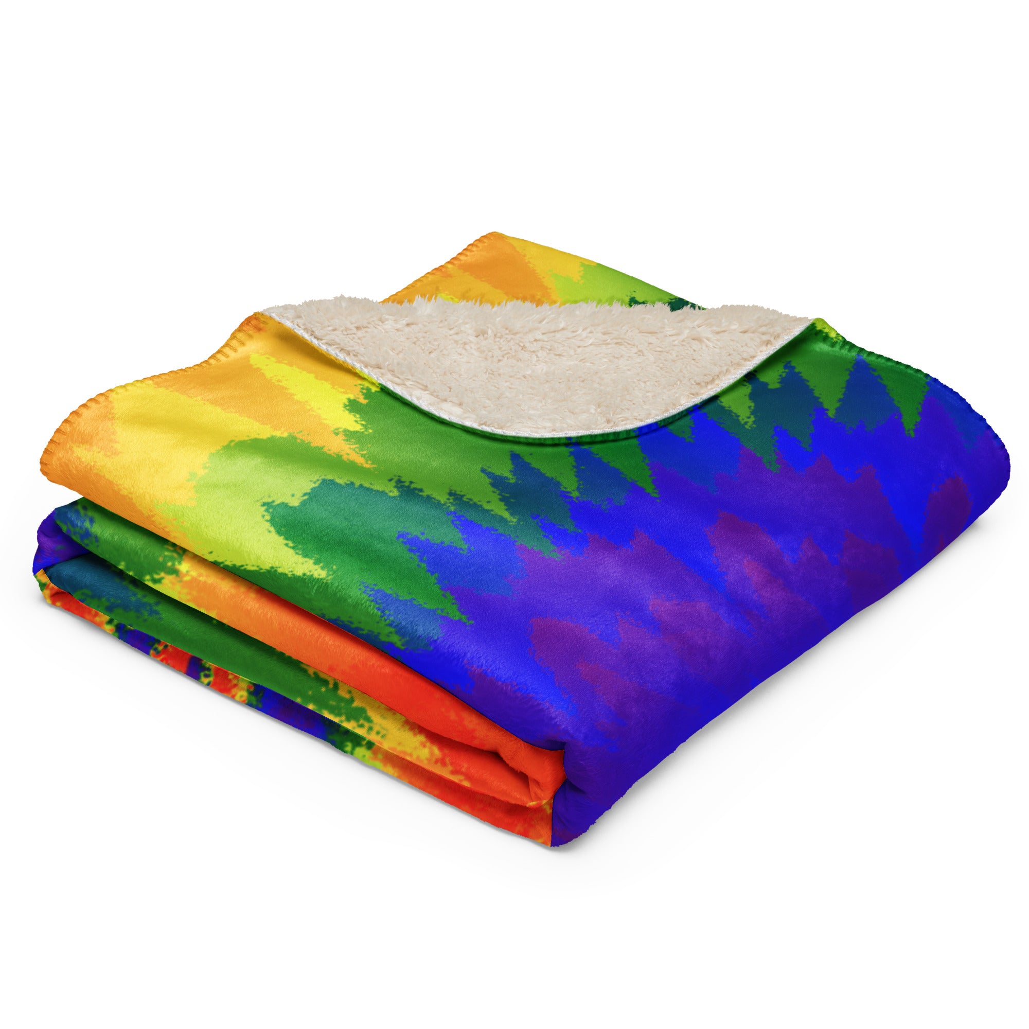 Sherpa blanket Tie Dye Spiral LGBTQ