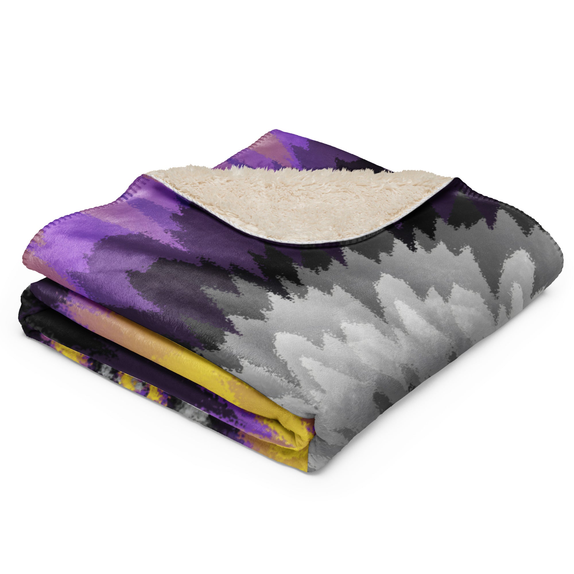 Sherpa blanket Tie Dye Spiral Nonbinary