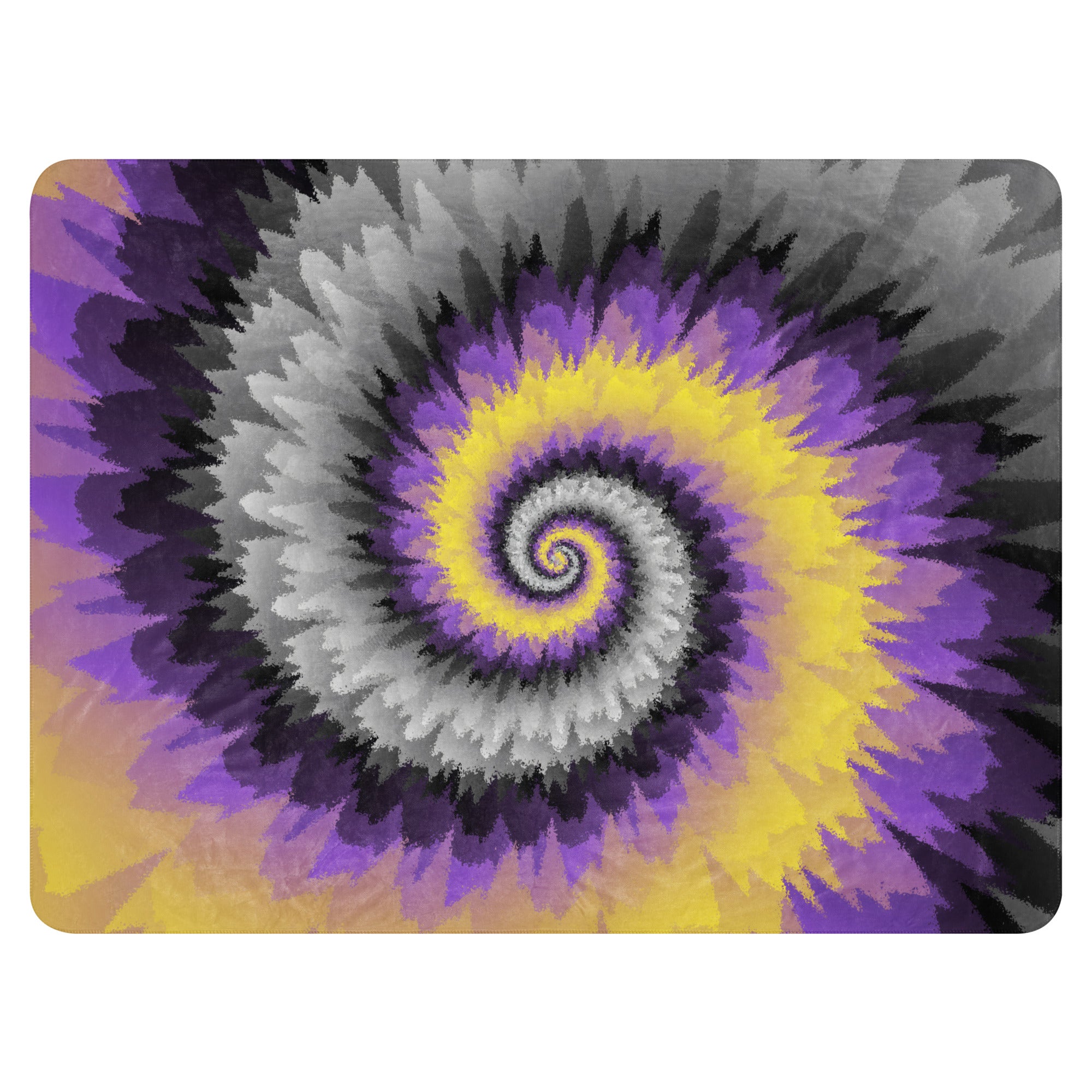 Sherpa blanket Tie Dye Spiral Nonbinary