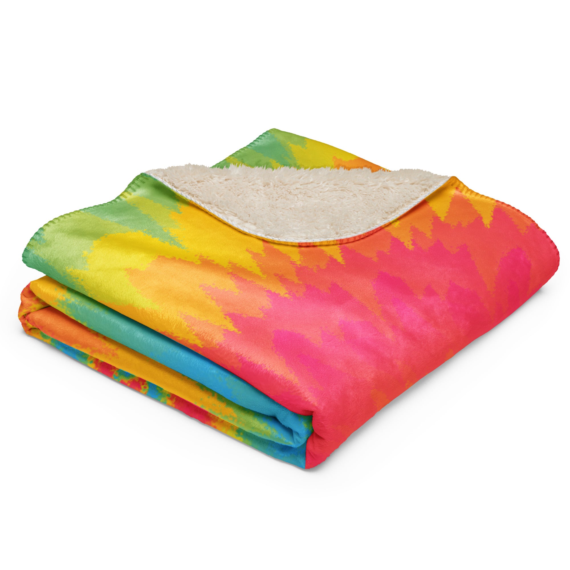 Sherpa blanket Tie Dye Spiral Pansexual