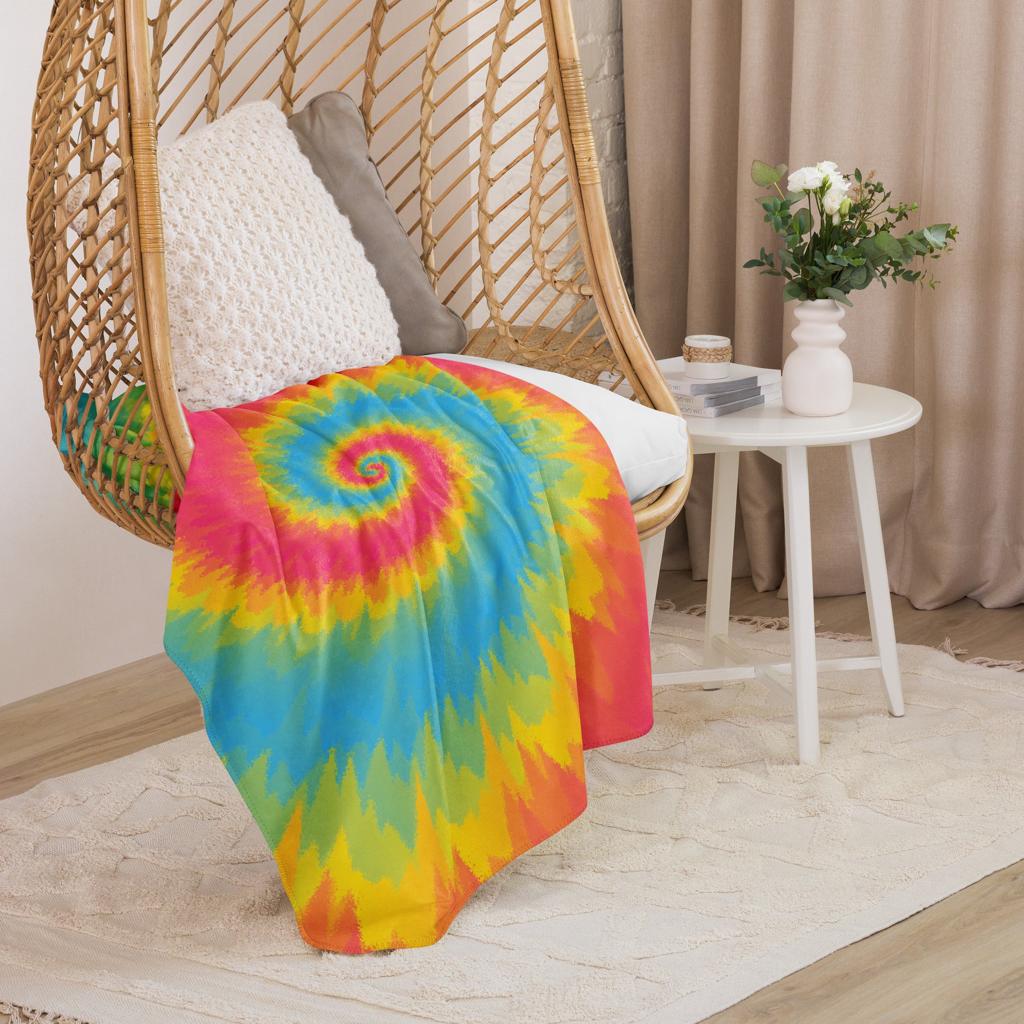 Sherpa blanket Tie Dye Spiral Pansexual