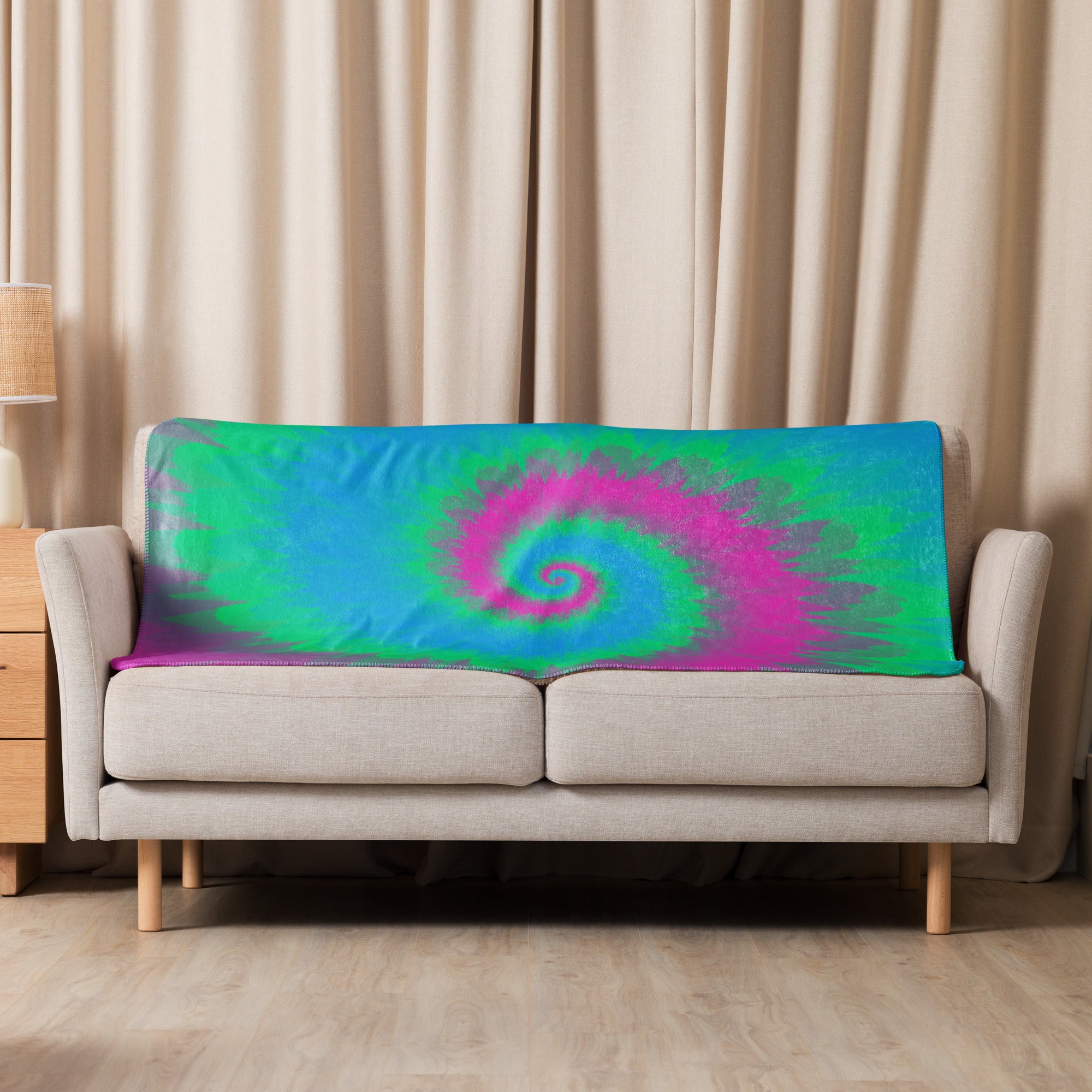 Sherpa blanket Tie Dye Spiral Polysexual