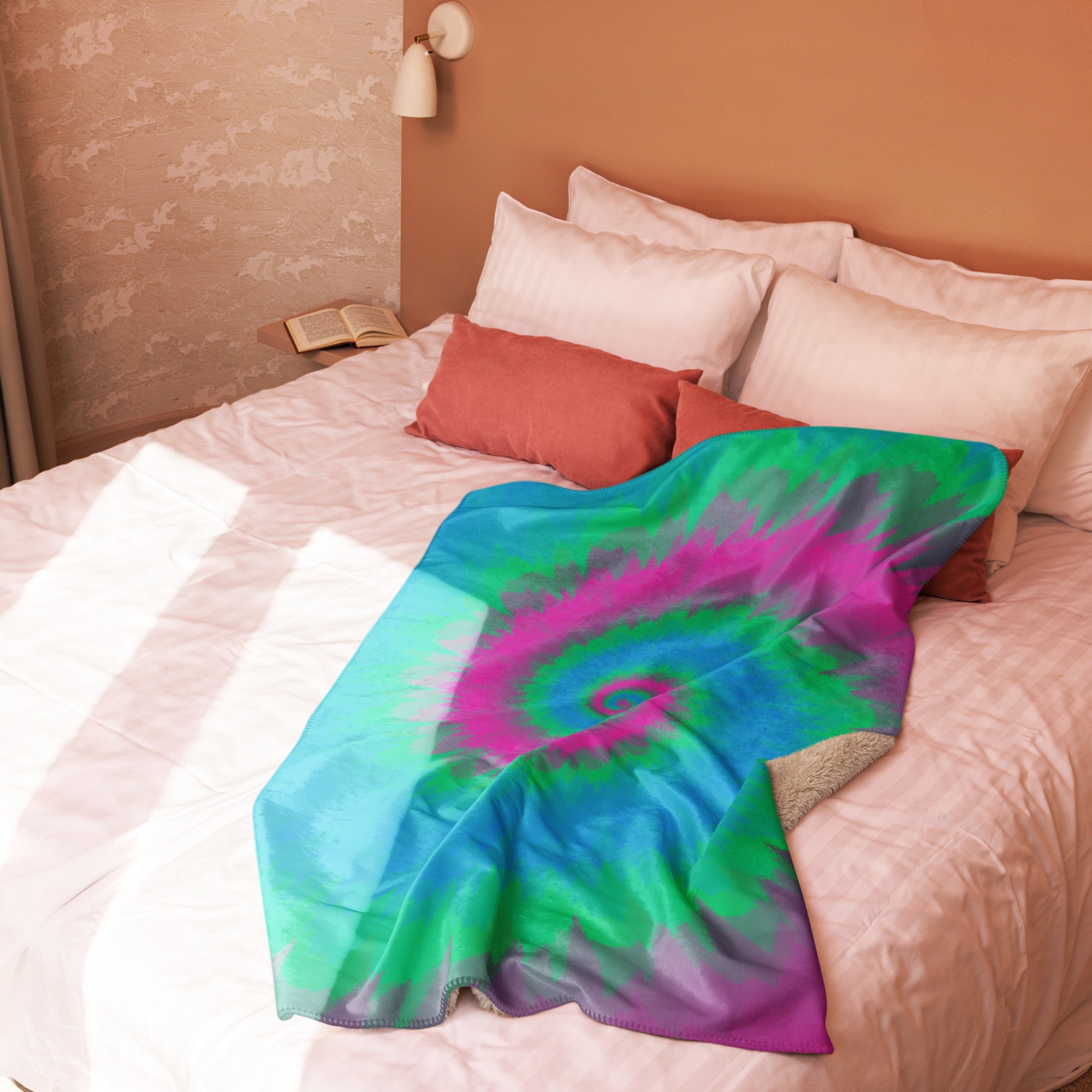 Sherpa blanket Tie Dye Spiral Polysexual